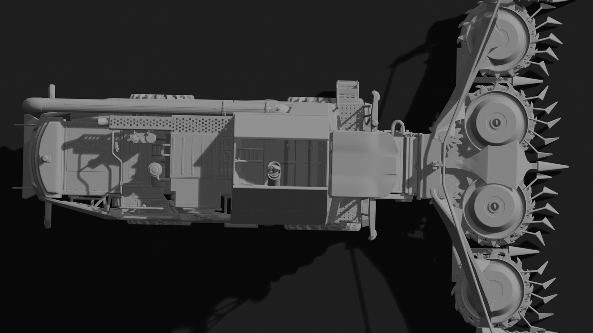 Case IH 7250 Axial-Flow Combine Harvester STL 3D Print Model