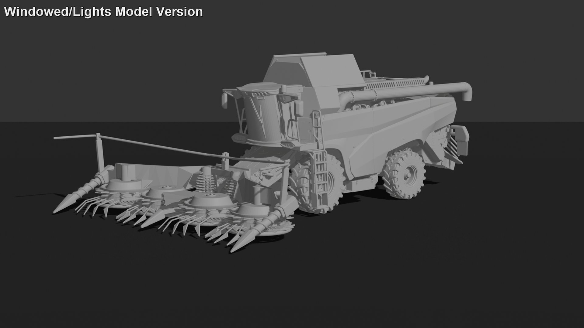Case IH 7250 Axial-Flow Combine Harvester STL 3D Print Model