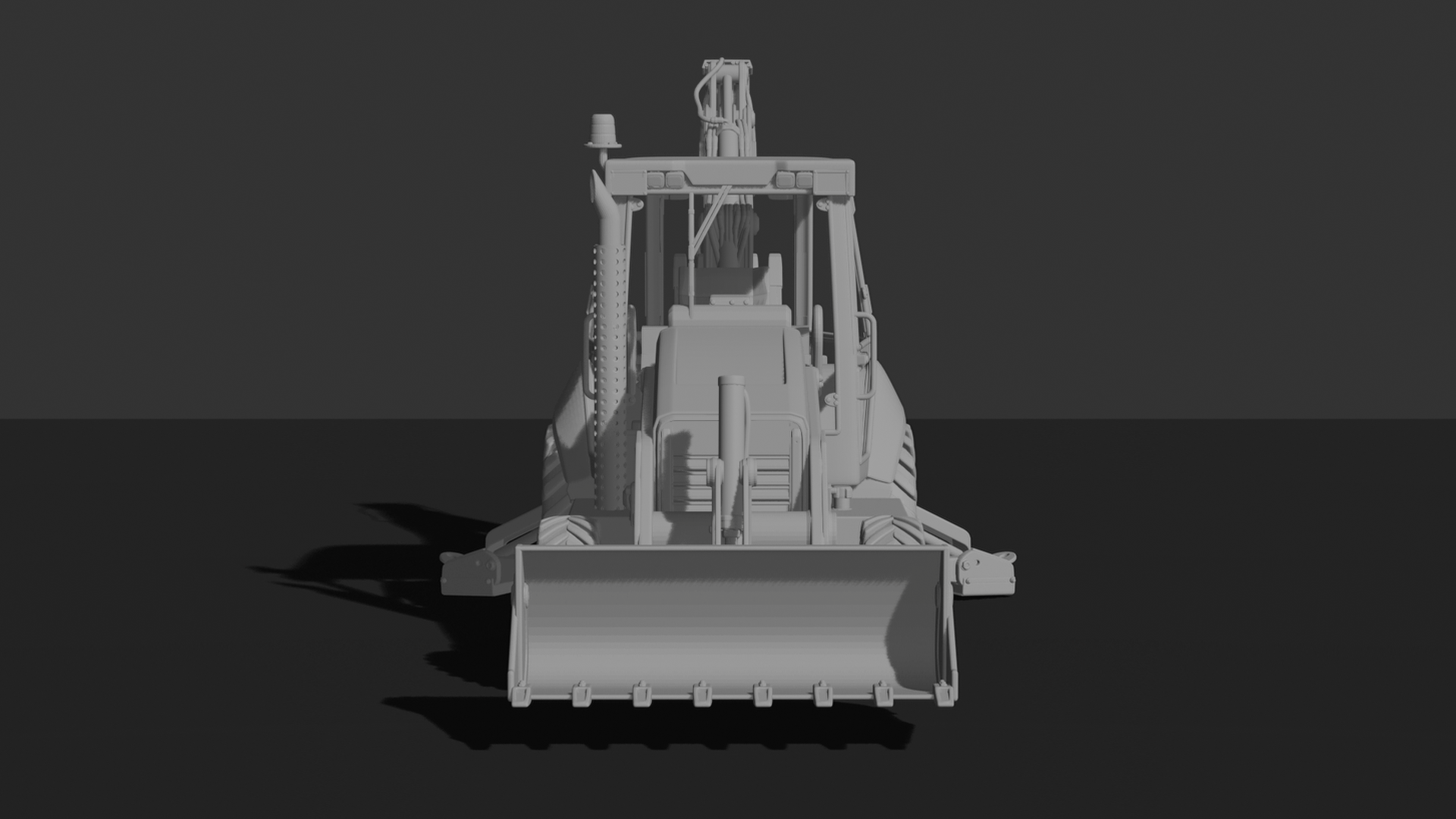 Caterpillar 420 Backhoe Loader STL 3D Print Model