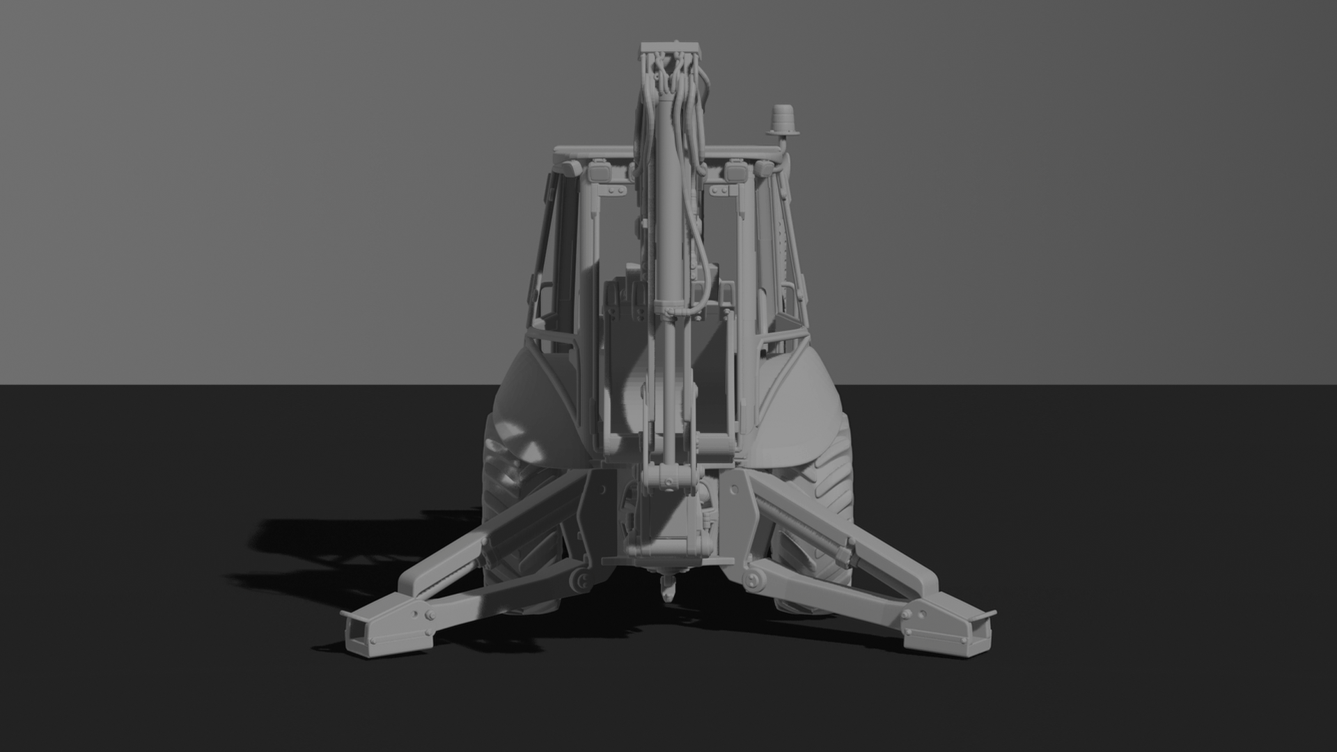 Caterpillar 420 Backhoe Loader STL 3D Print Model