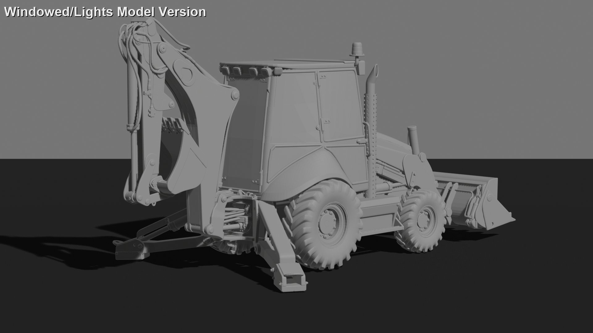 Caterpillar 420 Backhoe Loader STL 3D Print Model