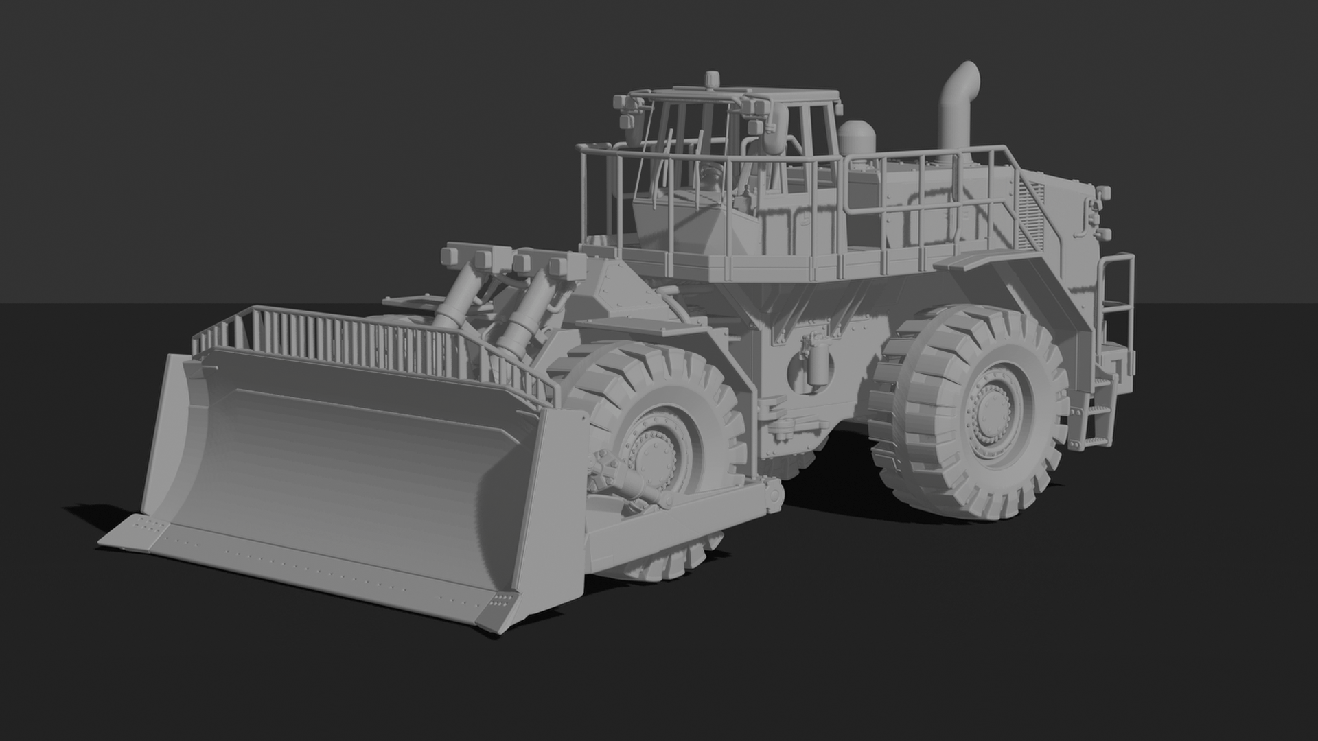 Caterpillar 834K Wheel Dozer STL 3D Print Model