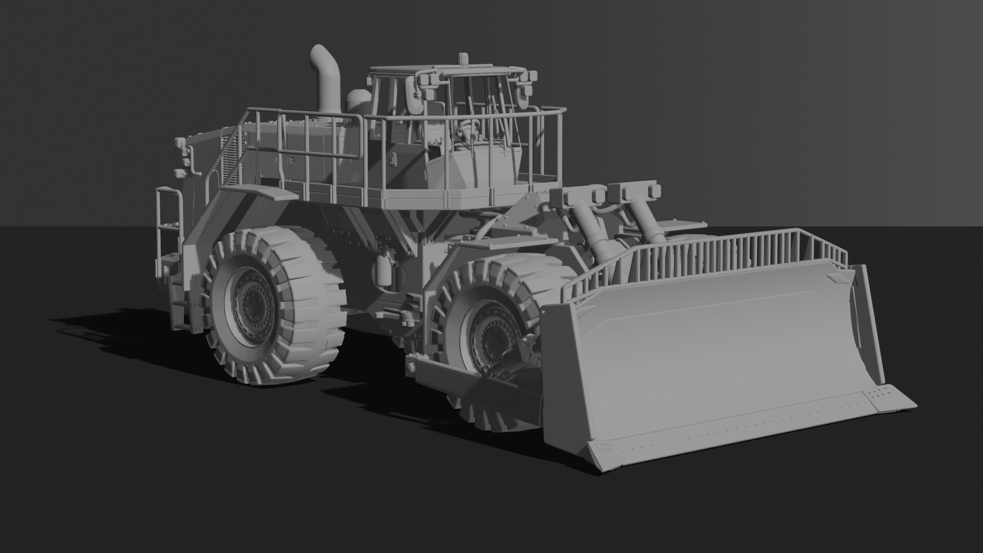 Caterpillar 834K Wheel Dozer STL 3D Print Model