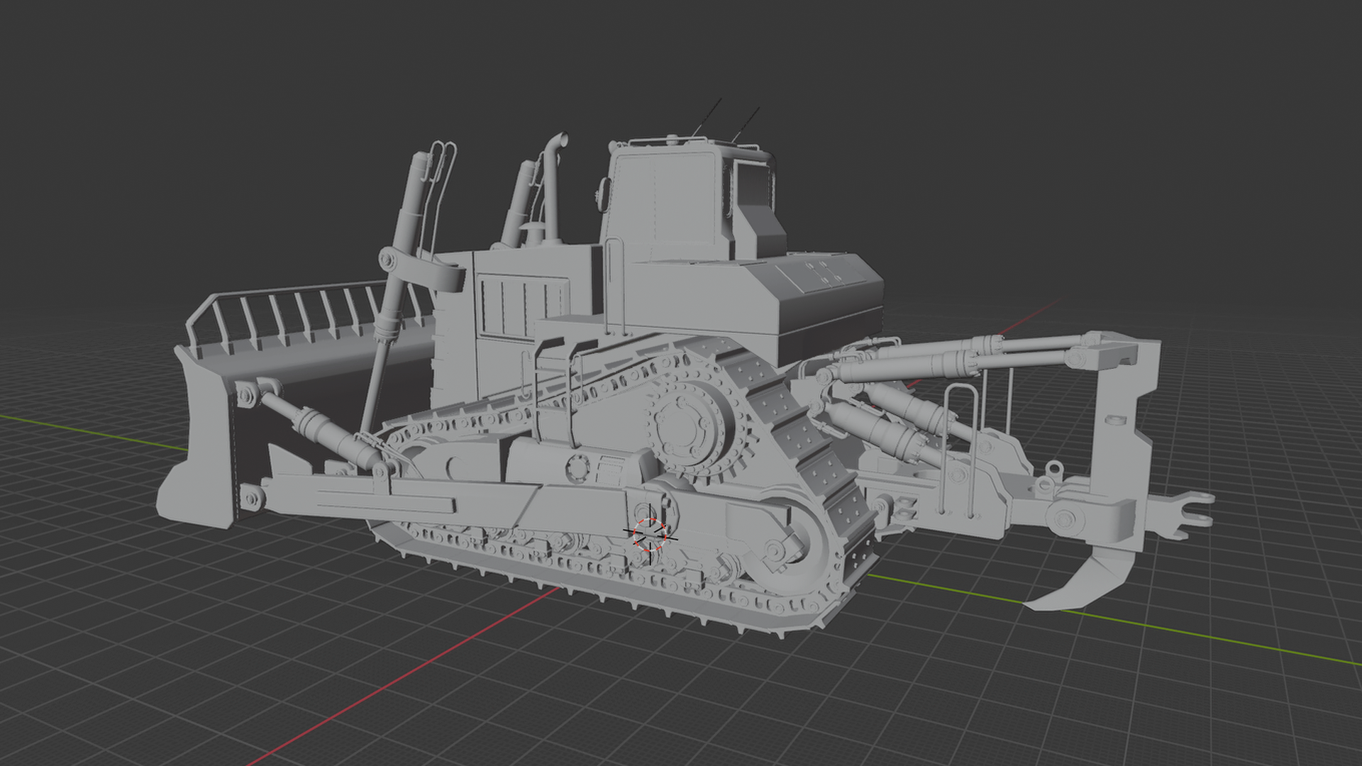 Caterpillar D11 Bulldozer STL 3D Print Model