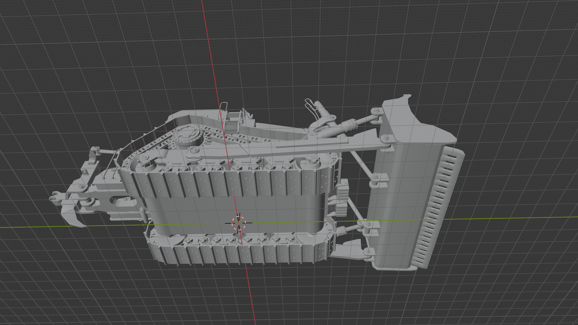 Caterpillar D11 Bulldozer STL 3D Print Model