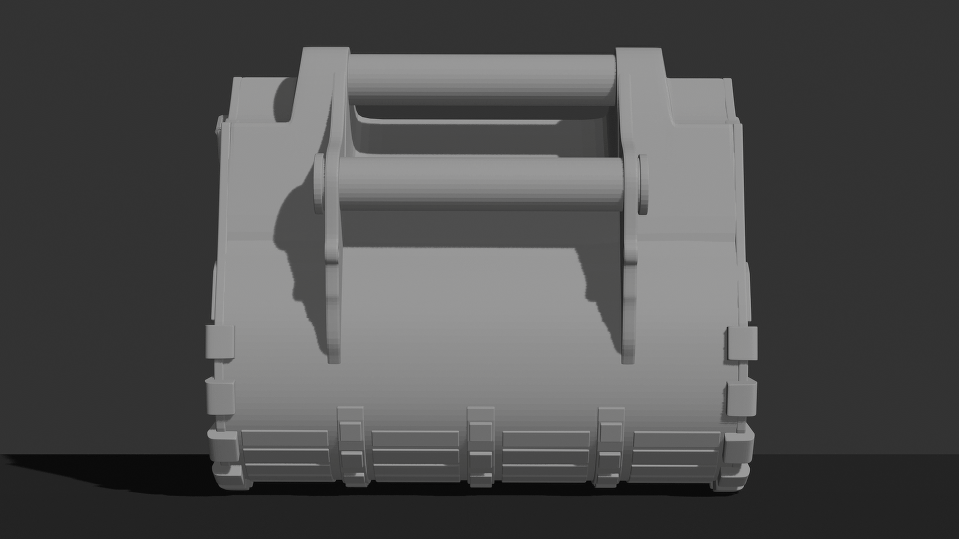 Caterpillar 6-Tooth Rock Bucket STL 3D Print Model