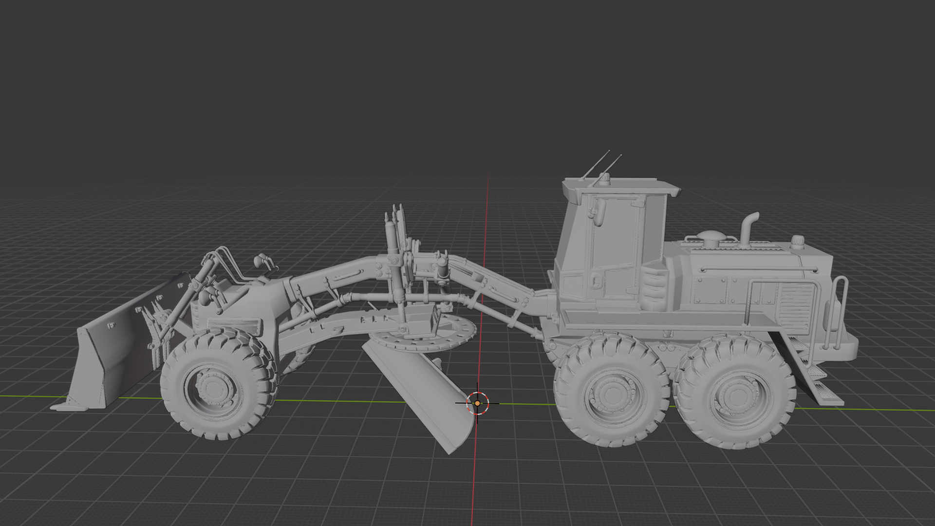Caterpillar M Series Motor Grader STL 3D Print Model