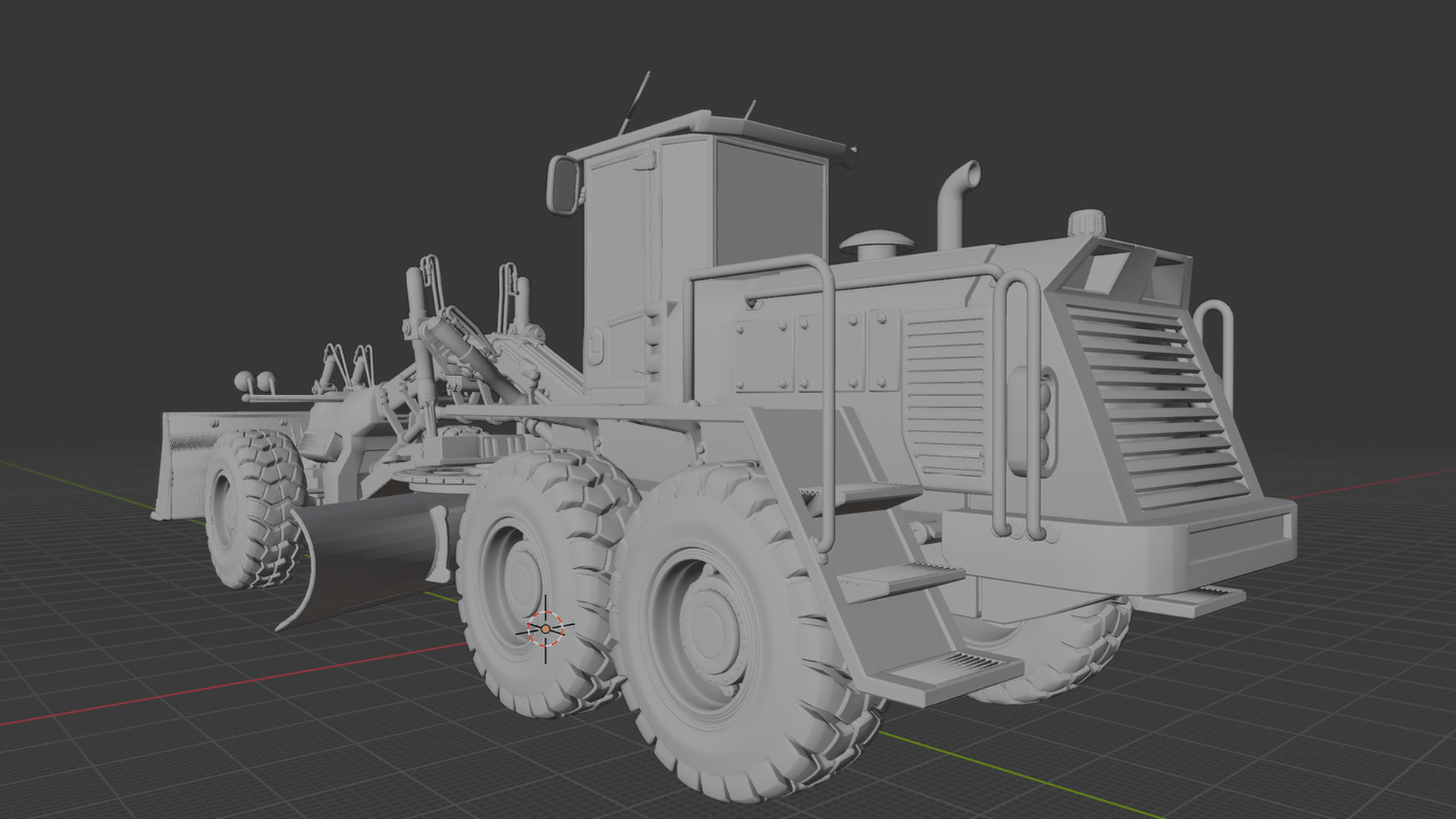 Caterpillar M Series Motor Grader STL 3D Print Model