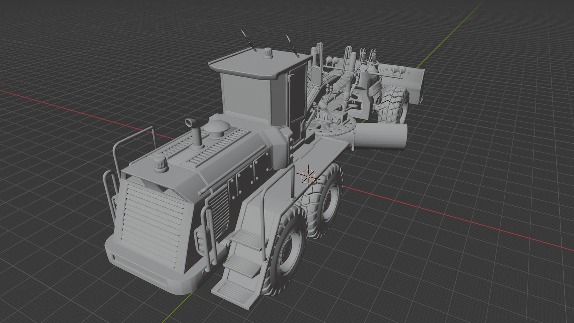 Caterpillar M Series Motor Grader STL 3D Print Model