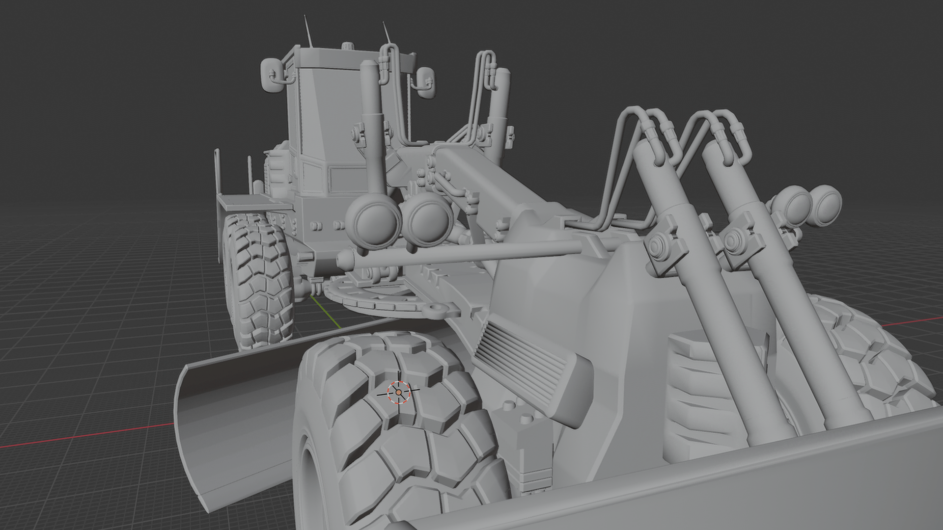 Caterpillar M Series Motor Grader STL 3D Print Model