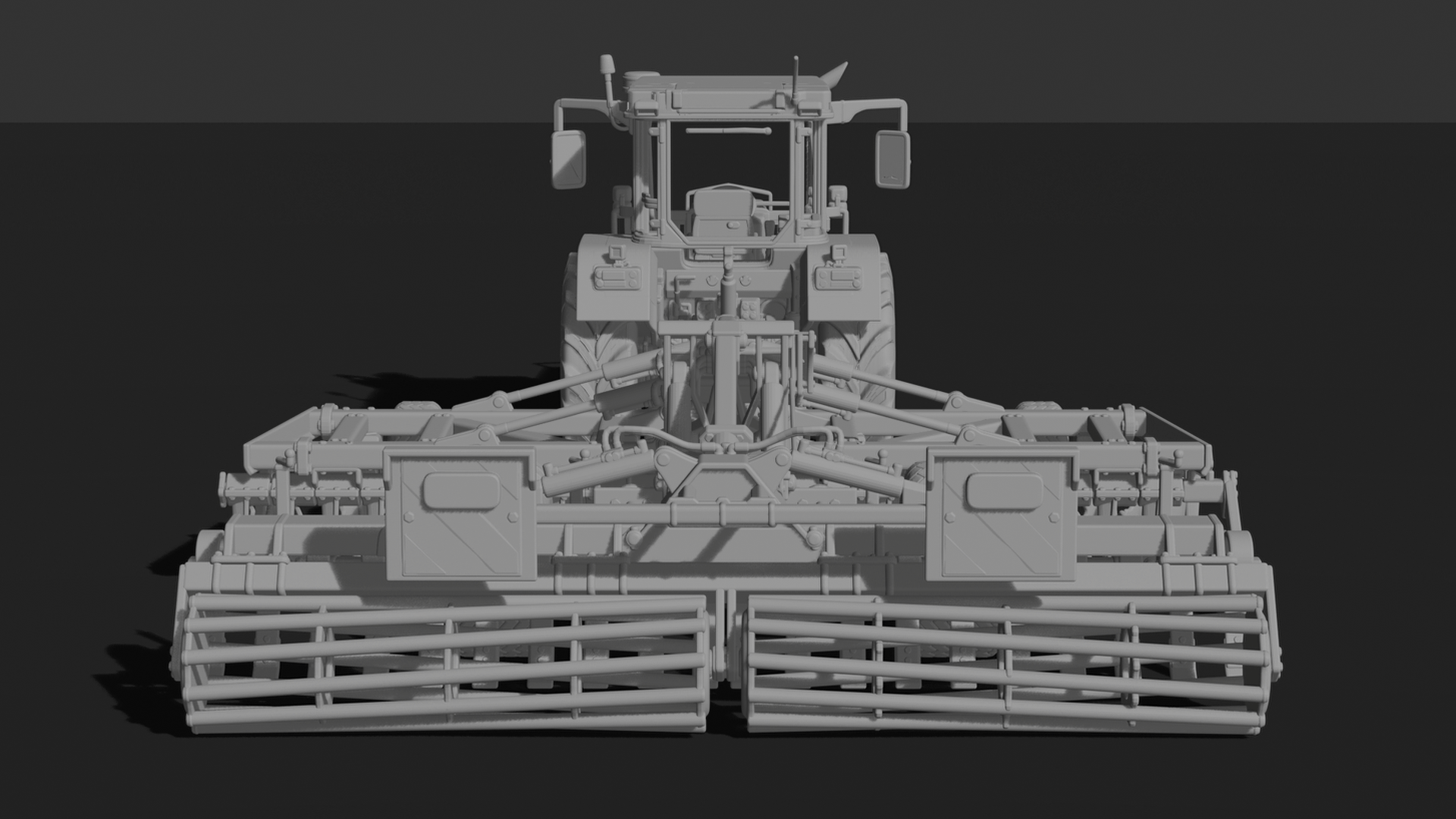 Fendt Favorit 775 with Disc Harrow STL 3D Print Model