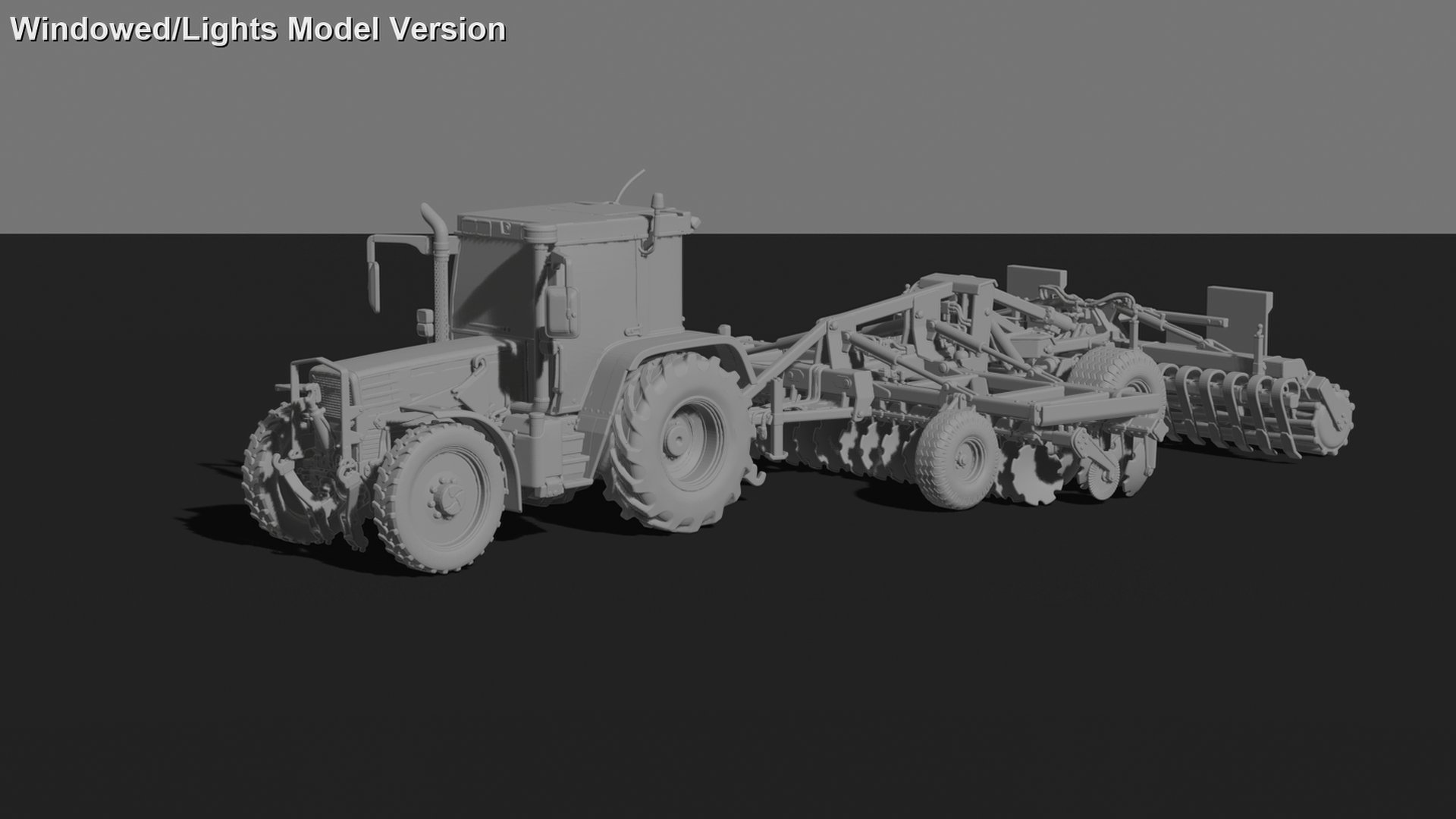Fendt Favorit 775 with Disc Harrow STL 3D Print Model