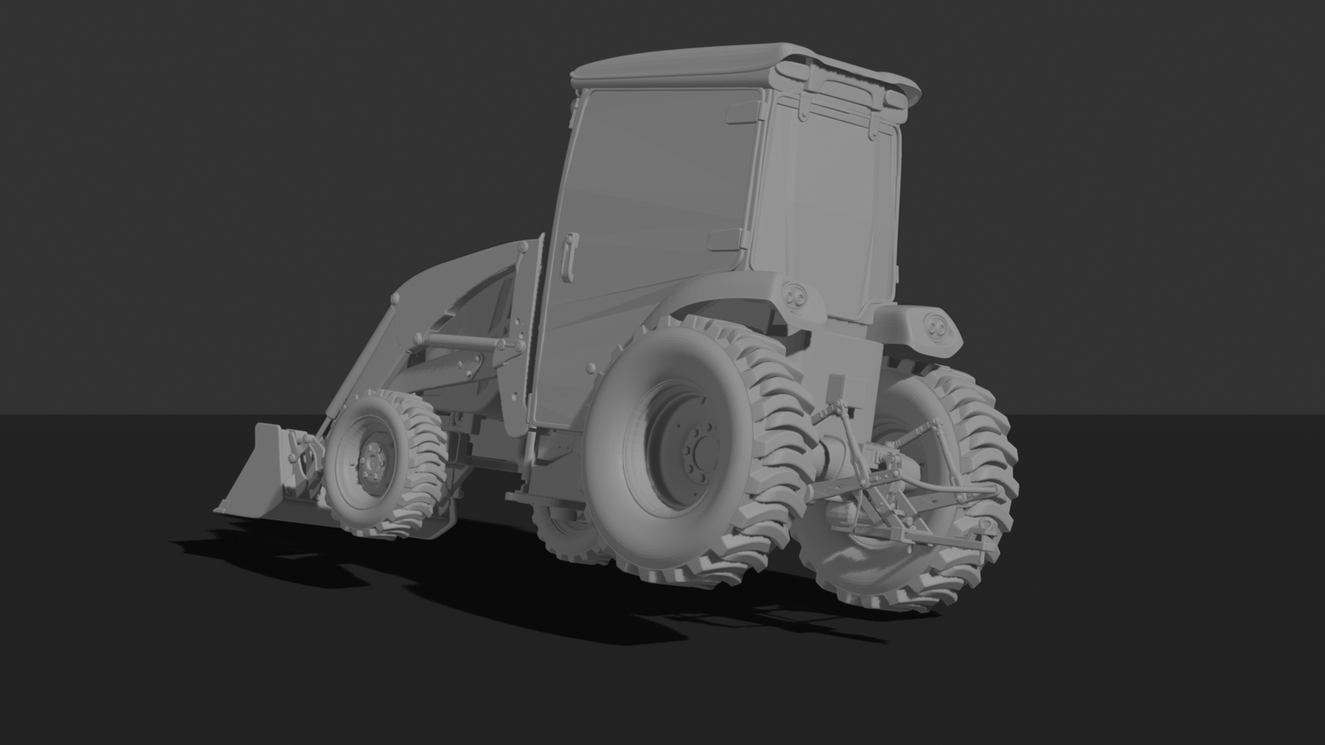 John Deere 5075E with Front Loader STL 3D Print Model