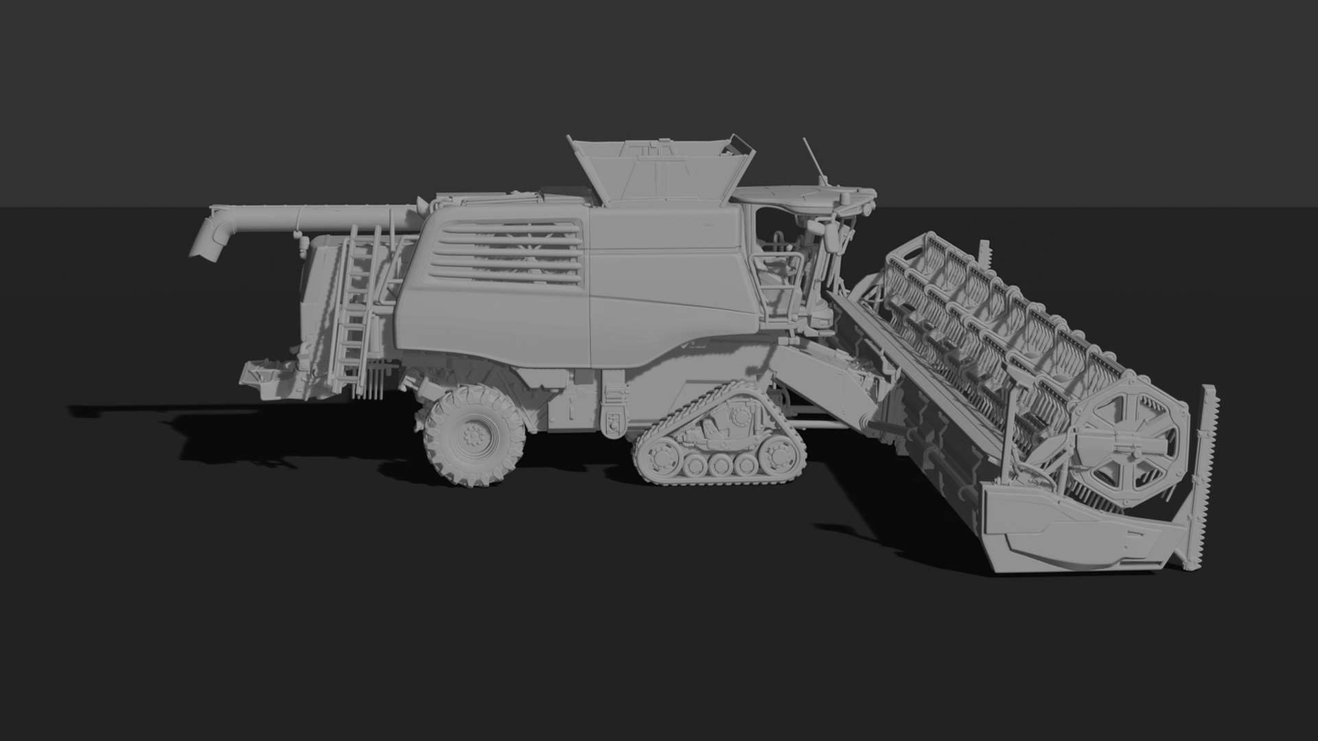 John Deere T670i Combine Harvester STL 3D Print Model
