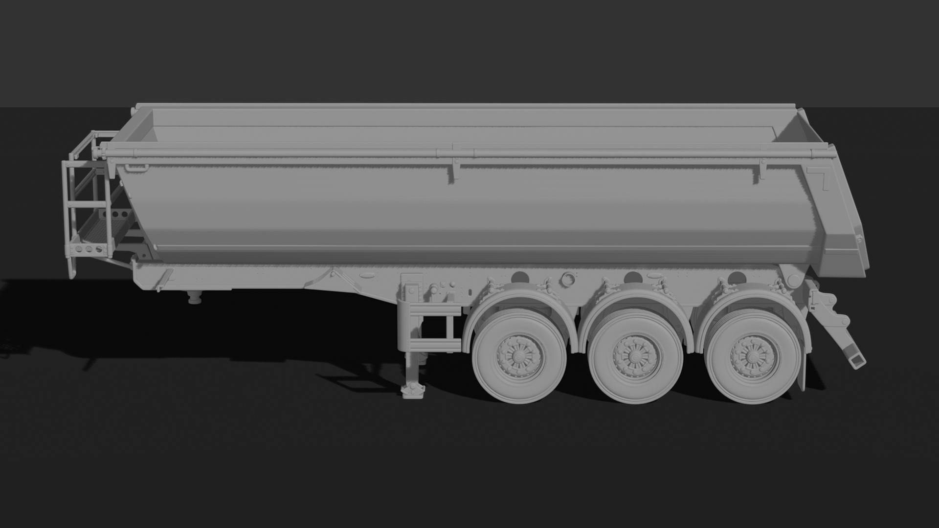 Kel-Berg 3-Axle Tipper Semi-Trailer STL 3D Print Model
