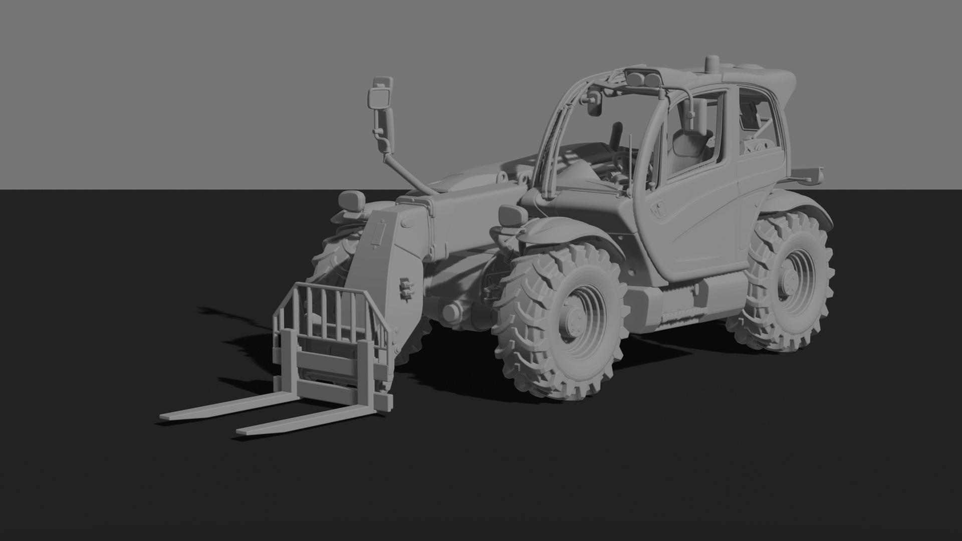 Manitou MT Series Telehandler STL 3D Print Model