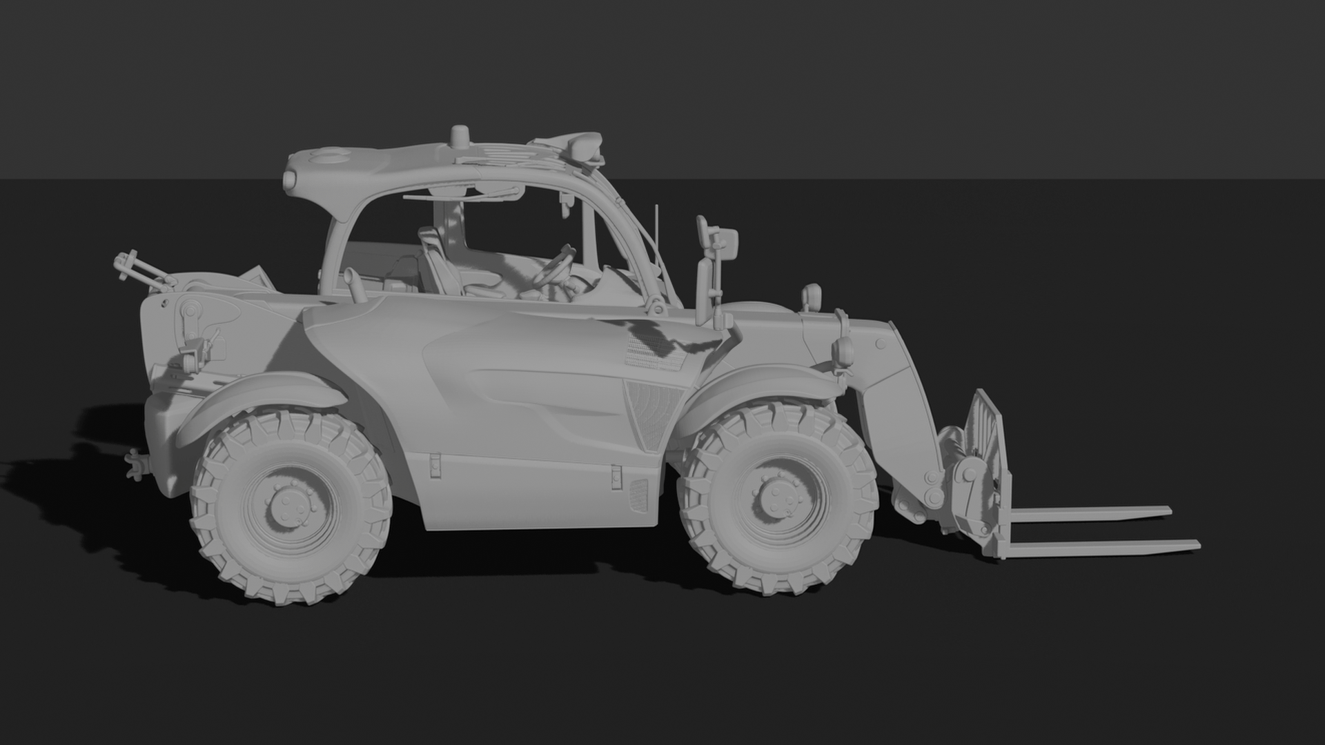 Manitou MT Series Telehandler STL 3D Print Model