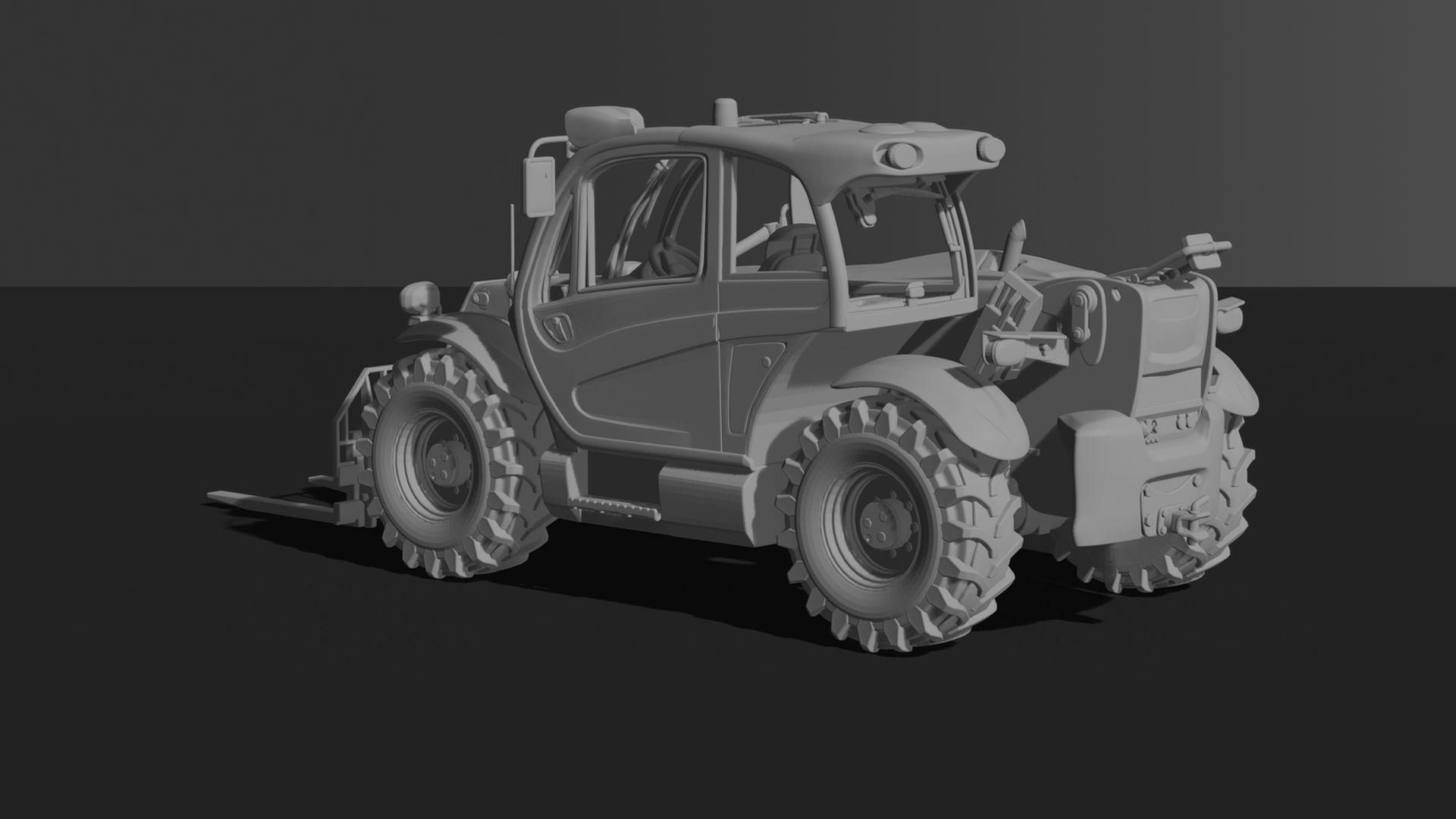 Manitou MT Series Telehandler STL 3D Print Model