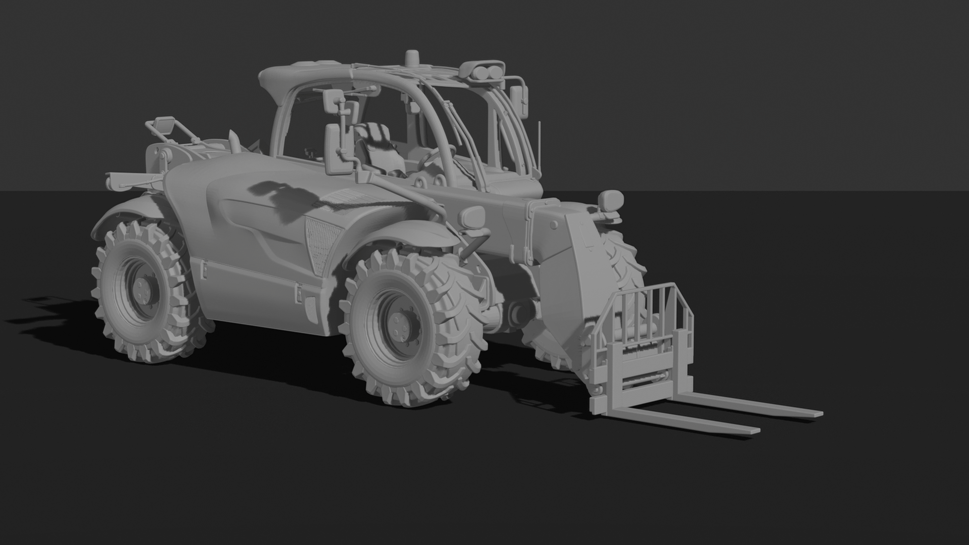 Manitou MT Series Telehandler STL 3D Print Model