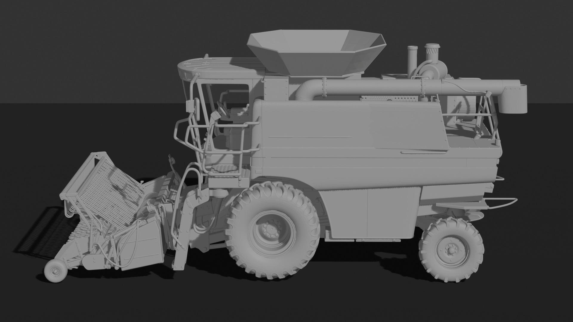 Massey Ferguson 7278 Combine Harvester STL 3D Print Model