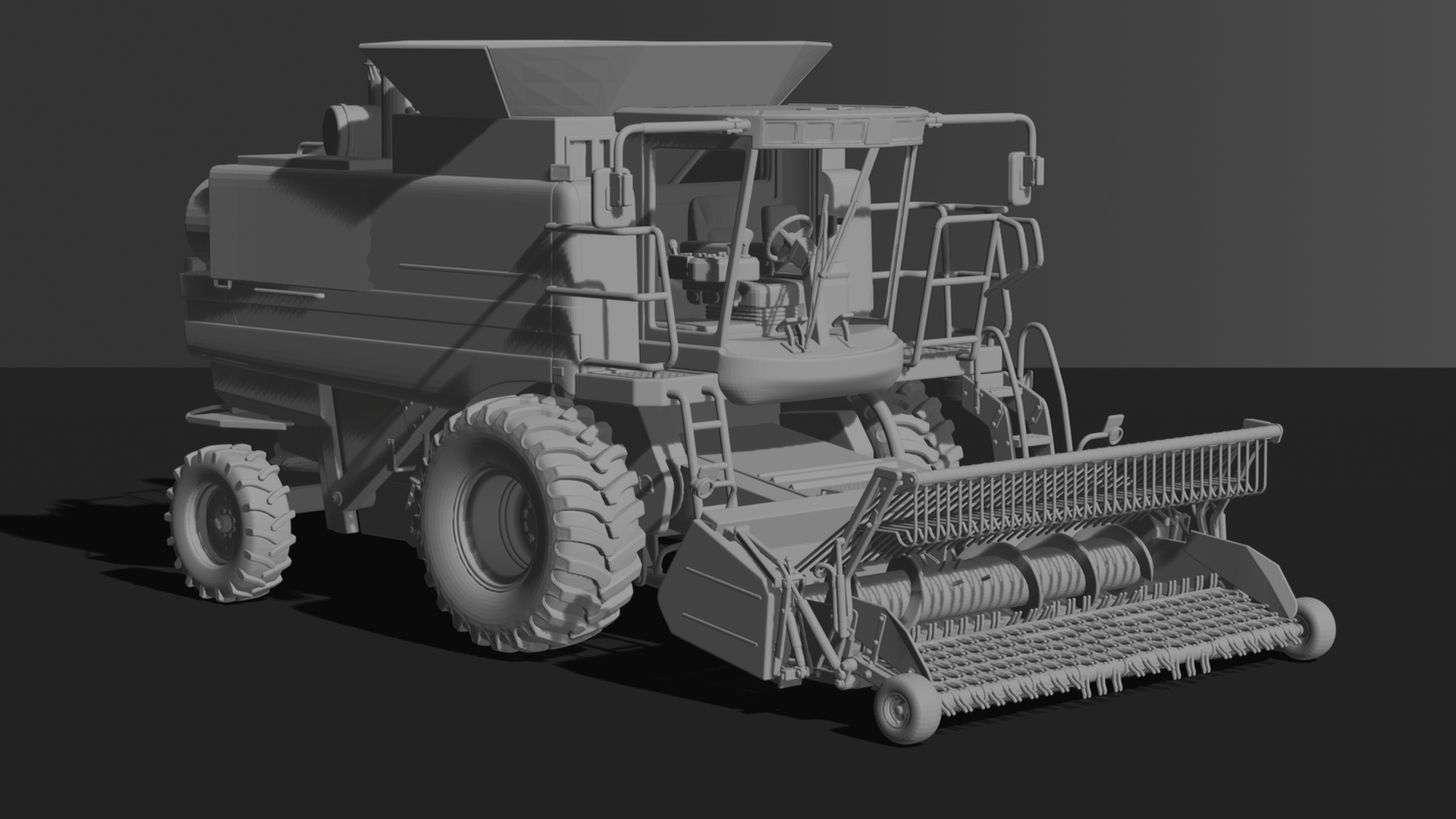Massey Ferguson 7278 Combine Harvester STL 3D Print Model