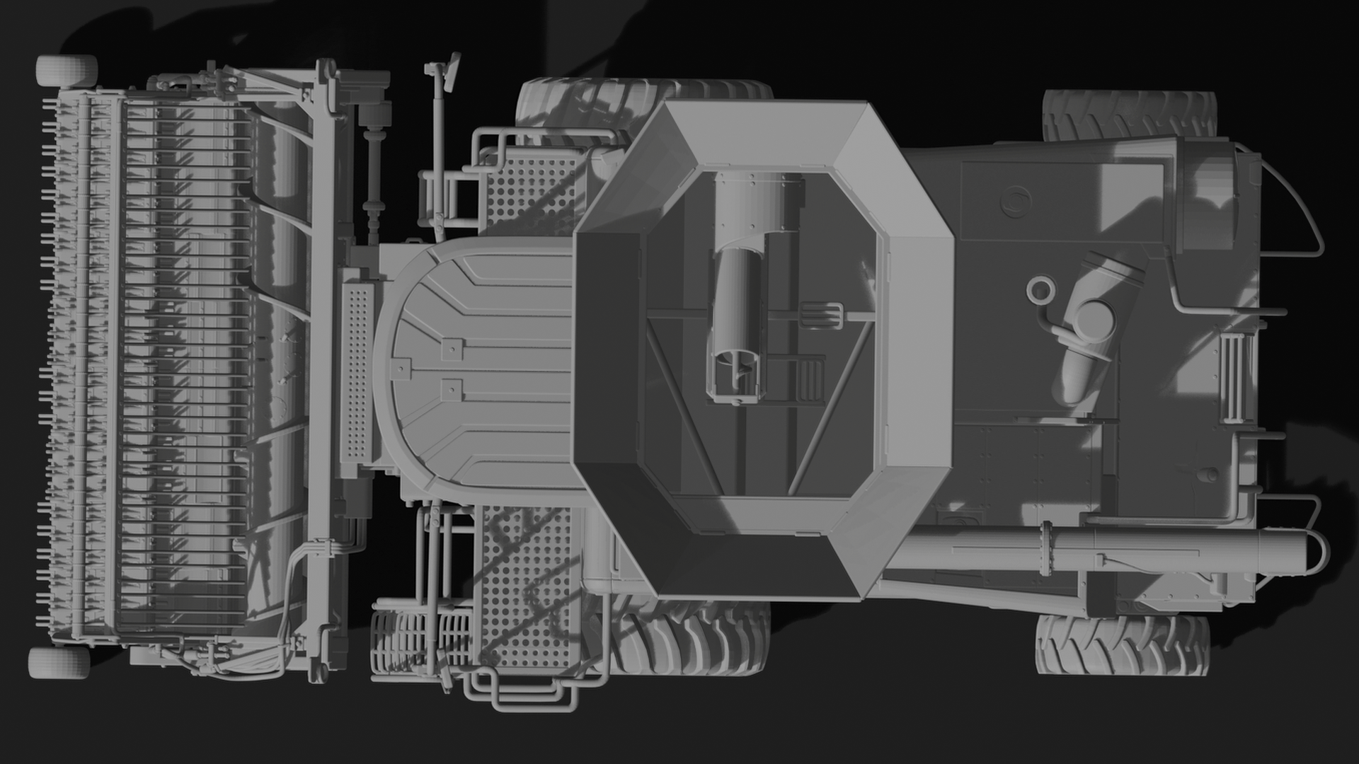 Massey Ferguson 7278 Combine Harvester STL 3D Print Model