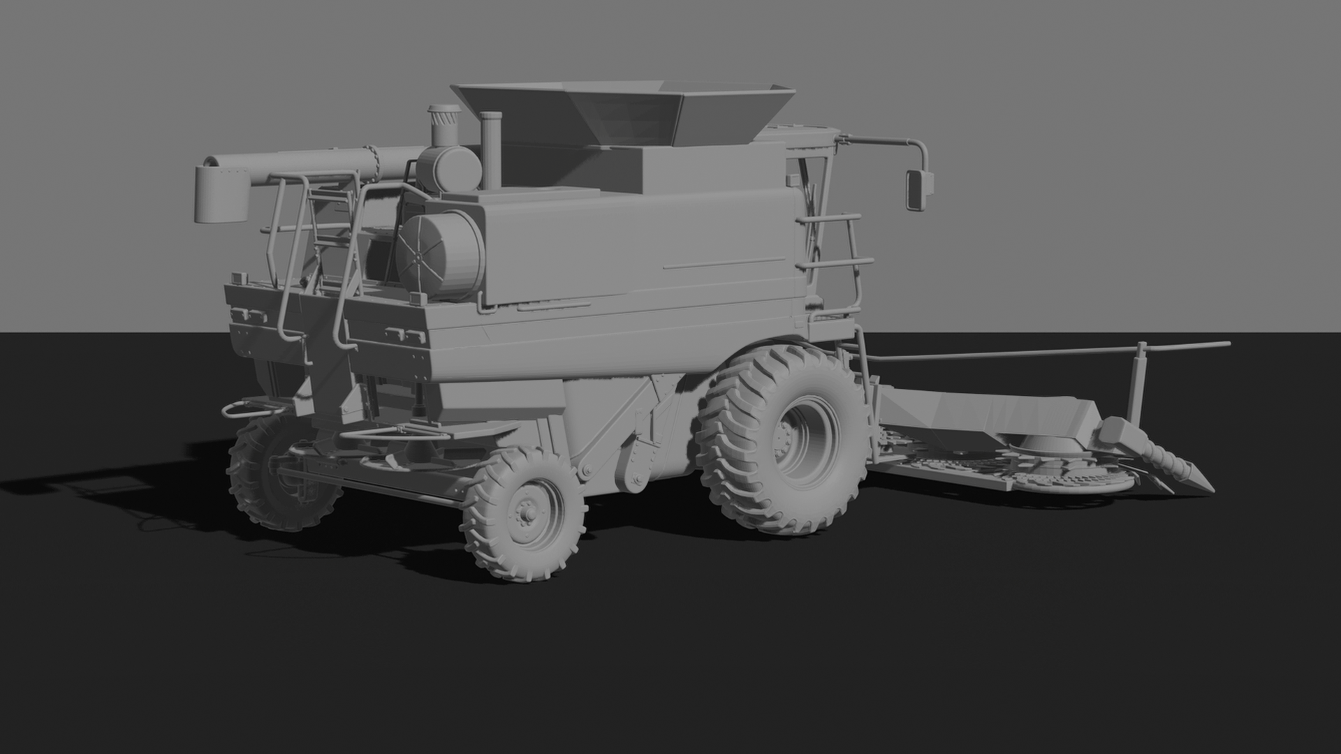 Massey Ferguson 7370 Combine Harvester STL 3D Print Model