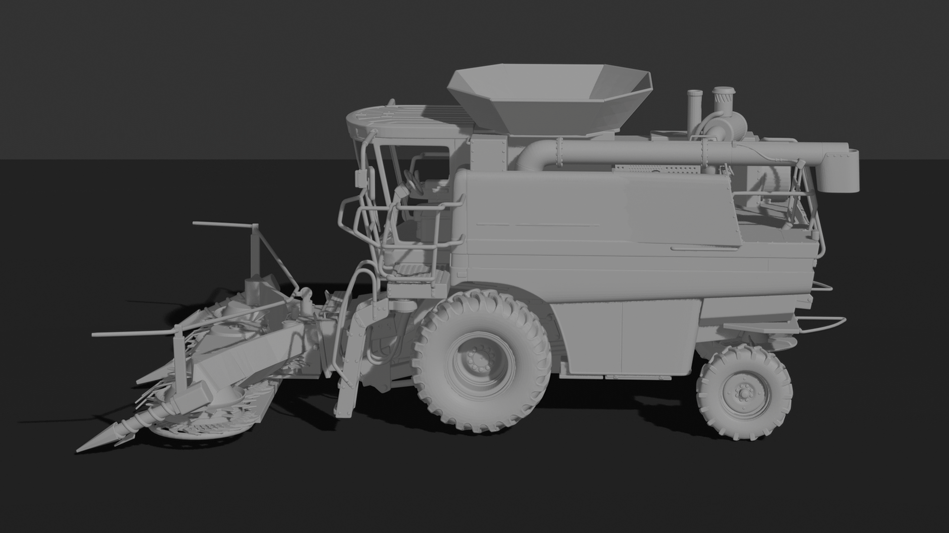 Massey Ferguson 7370 Combine Harvester STL 3D Print Model