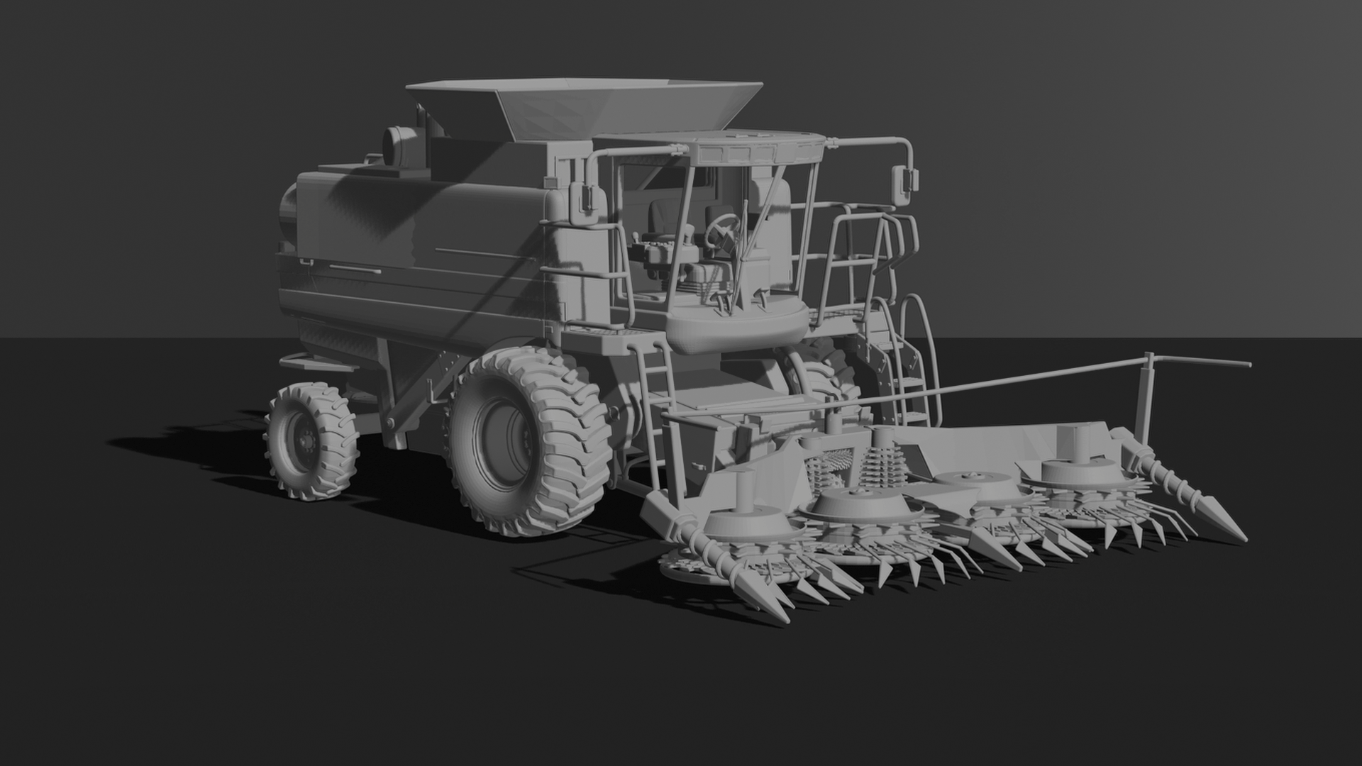 Massey Ferguson 7370 Combine Harvester STL 3D Print Model