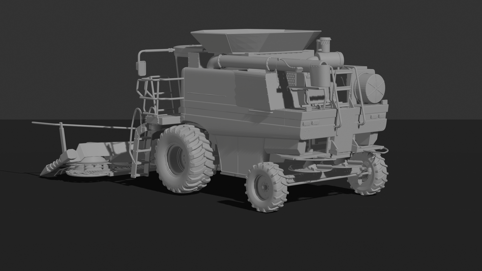 Massey Ferguson 7370 Combine Harvester STL 3D Print Model