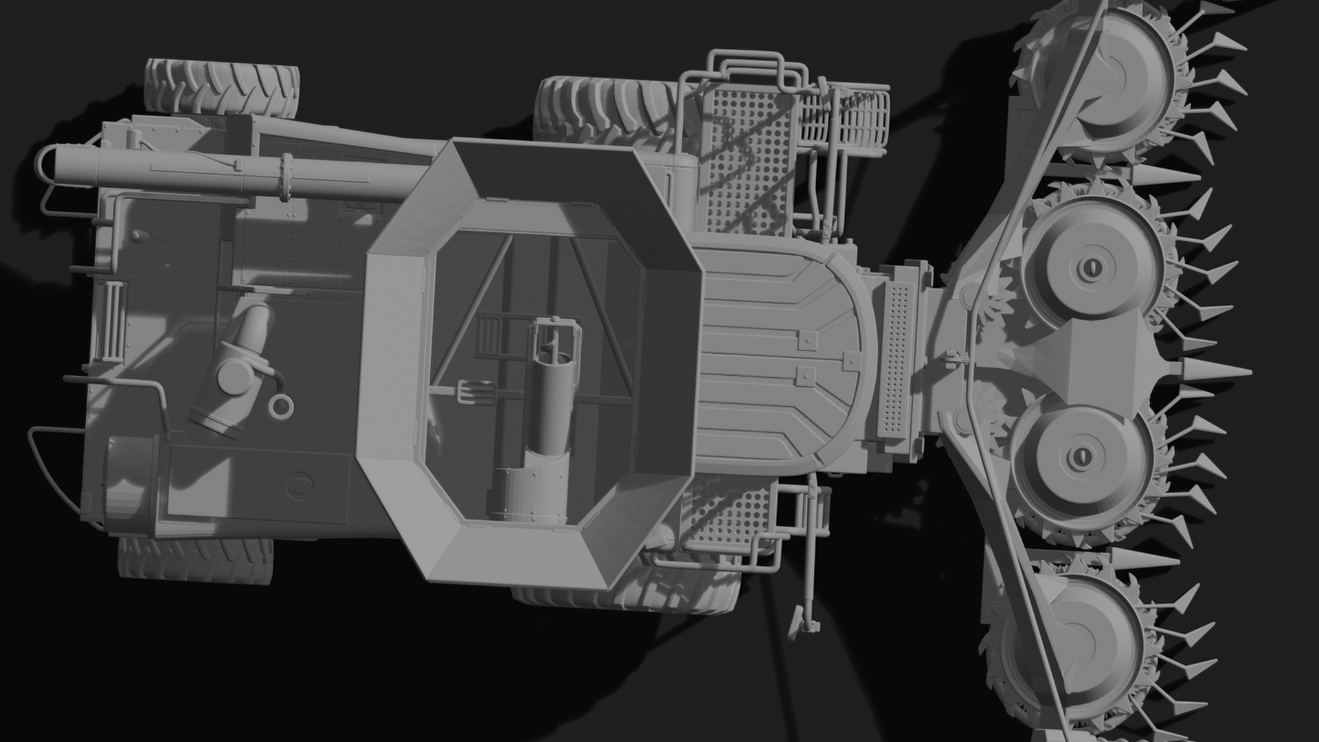 Massey Ferguson 7370 Combine Harvester STL 3D Print Model