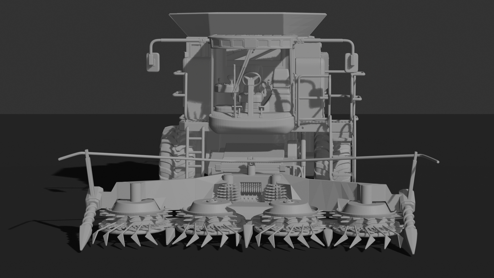 Massey Ferguson 7370 Combine Harvester STL 3D Print Model