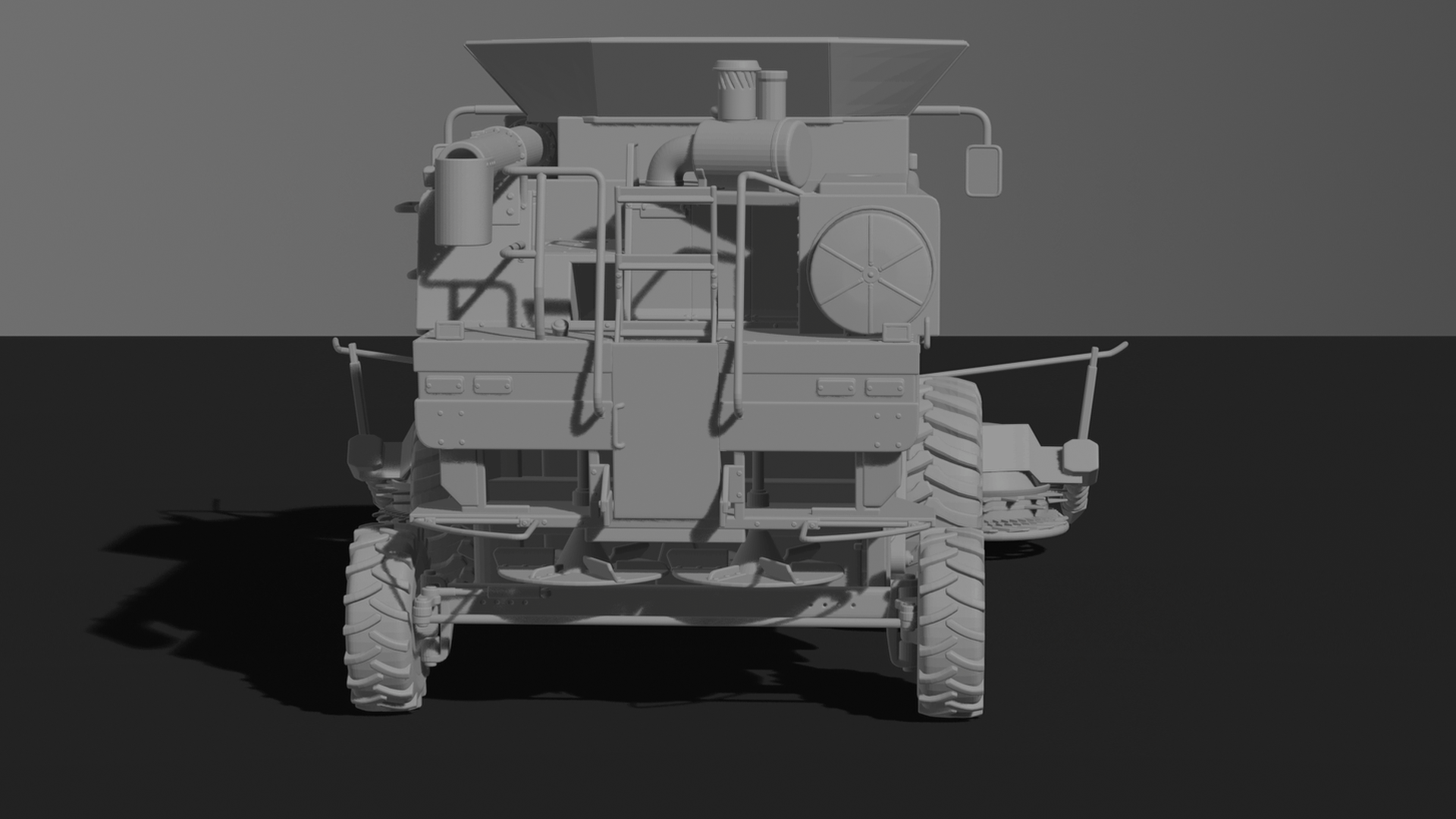 Massey Ferguson 7370 Combine Harvester STL 3D Print Model