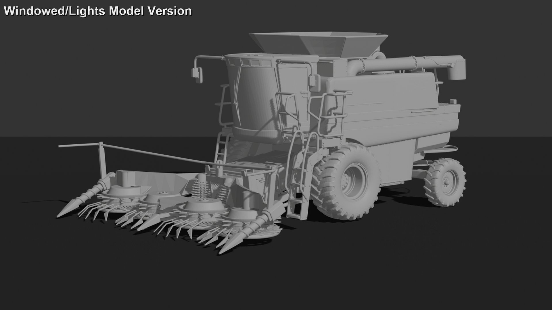 Massey Ferguson 7370 Combine Harvester STL 3D Print Model