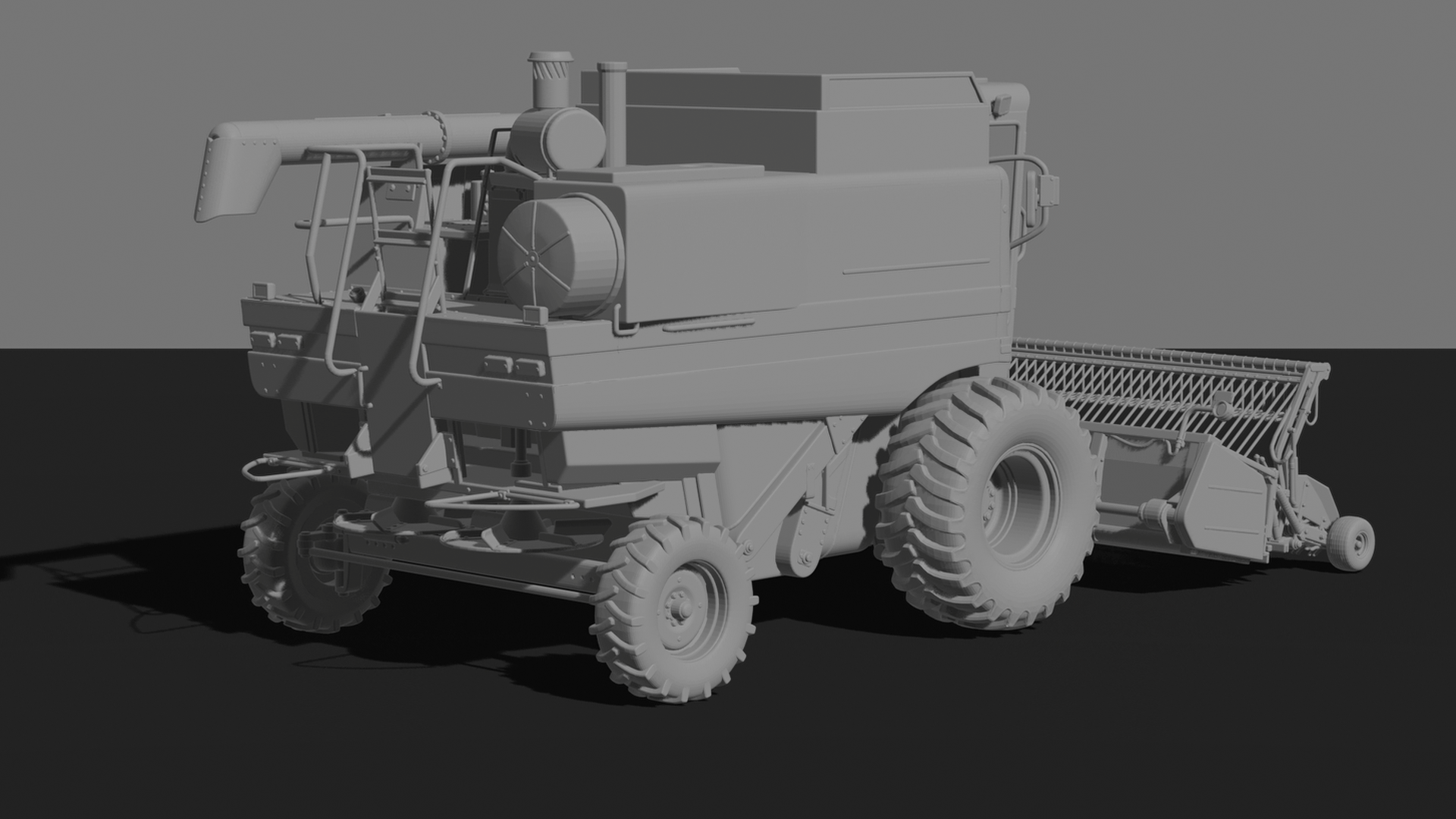 Massey Ferguson 9695 Combine Harvester V2 STL 3D Print Model