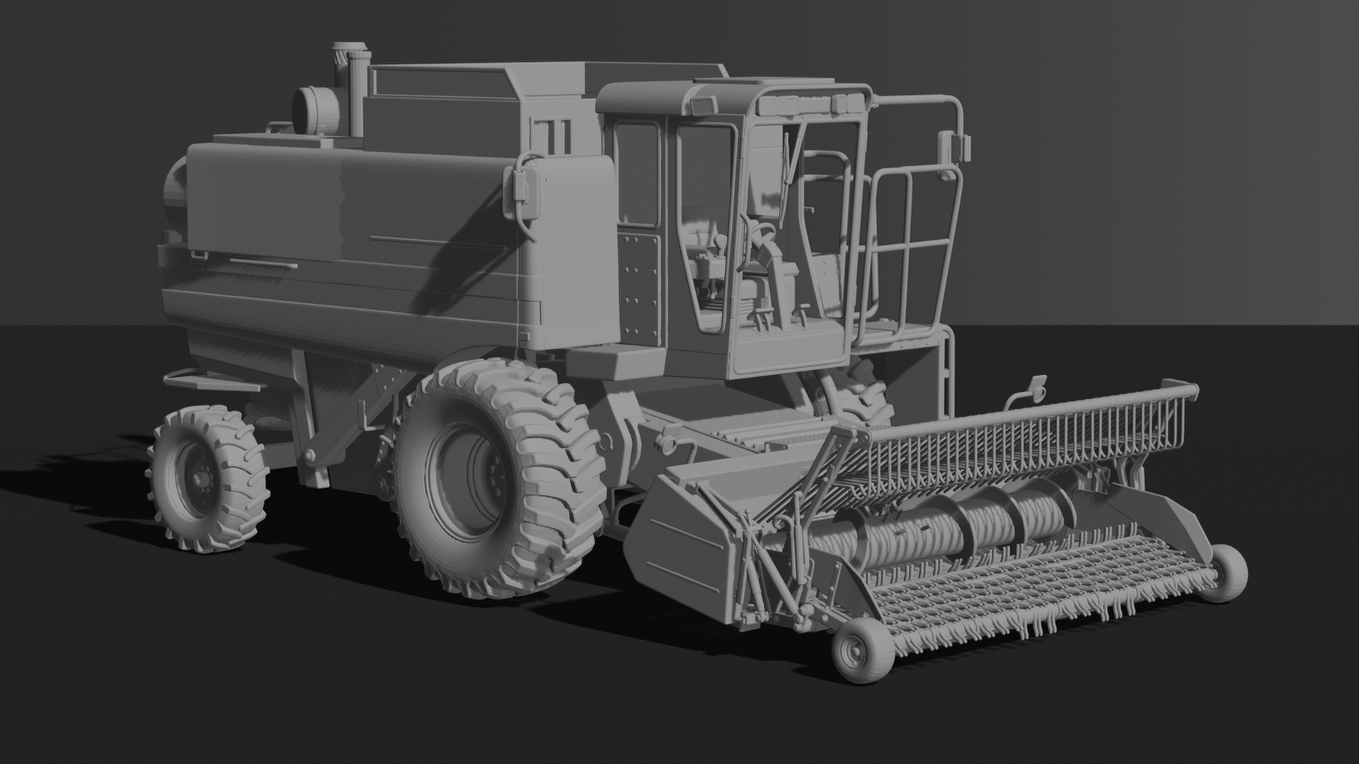 Massey Ferguson 9695 Combine Harvester V2 STL 3D Print Model