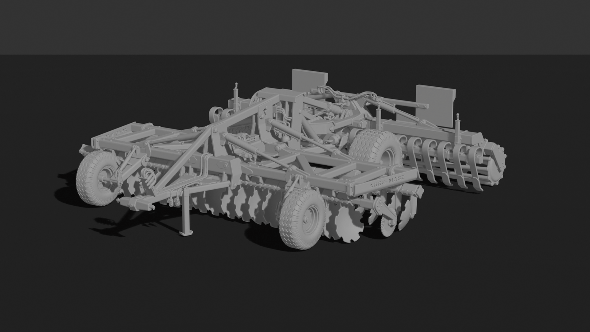 SSAM-Agro Terralux 500 Disc Harrow STL 3D Print Model