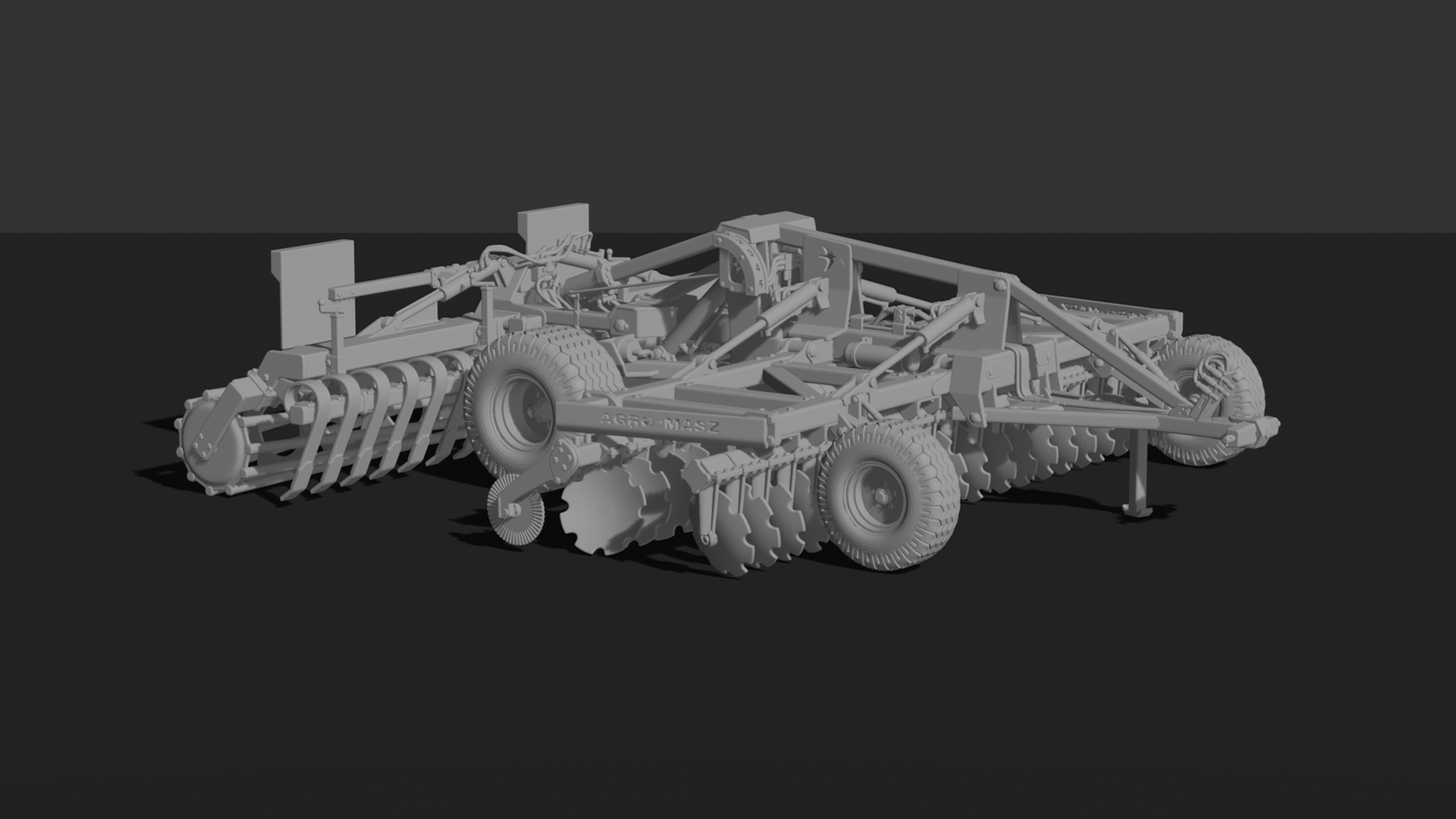 SSAM-Agro Terralux 500 Disc Harrow STL 3D Print Model
