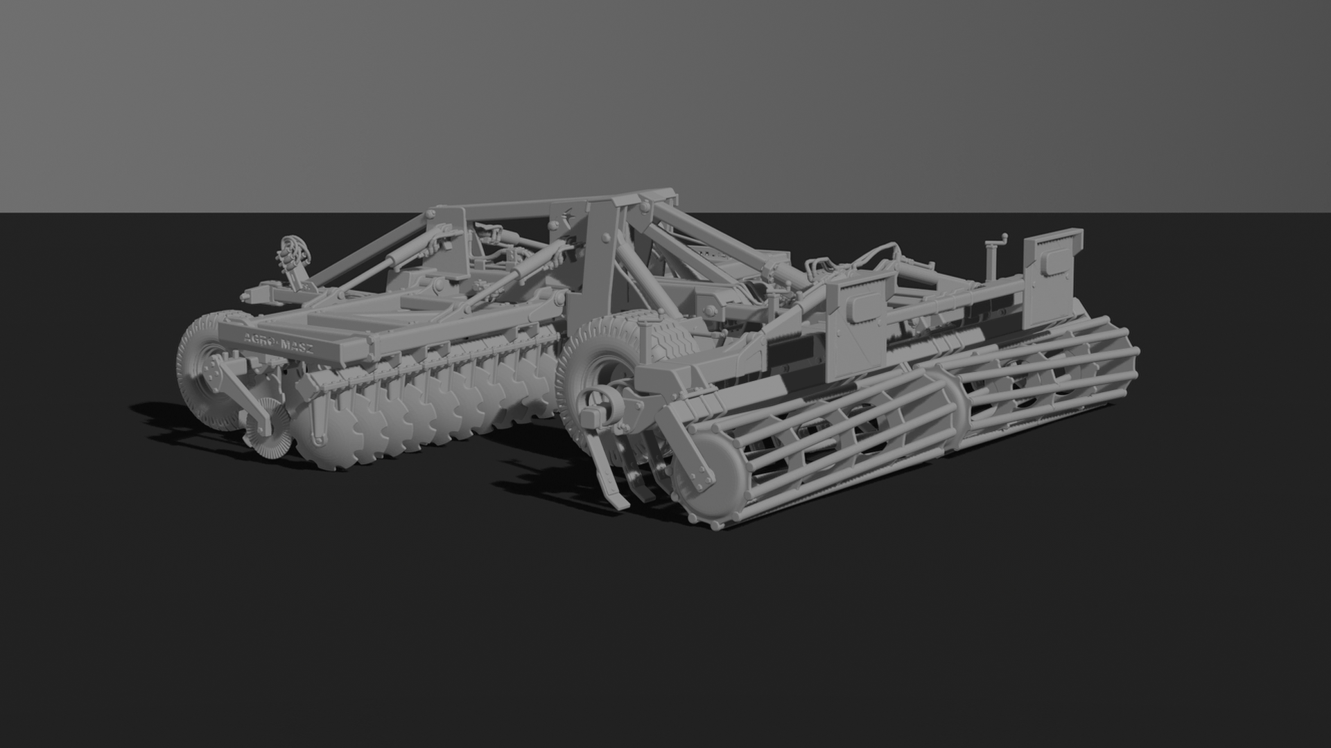 SSAM-Agro Terralux 500 Disc Harrow STL 3D Print Model
