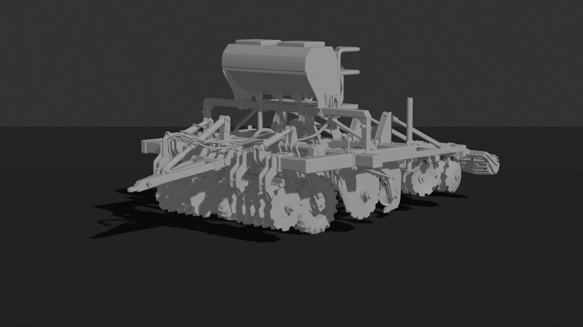 SeedMaster 3000 Strip-Till Seeder STL 3D Print Model