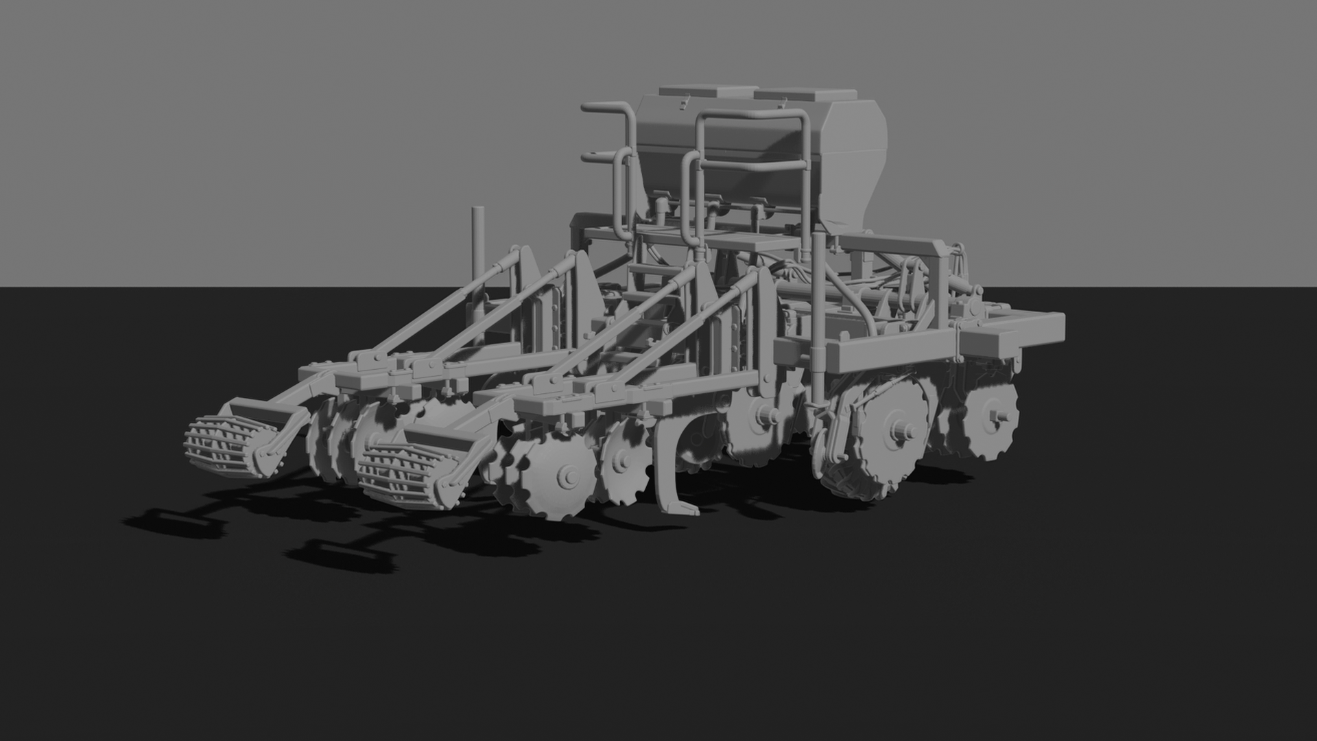 SeedMaster 3000 Strip-Till Seeder STL 3D Print Model