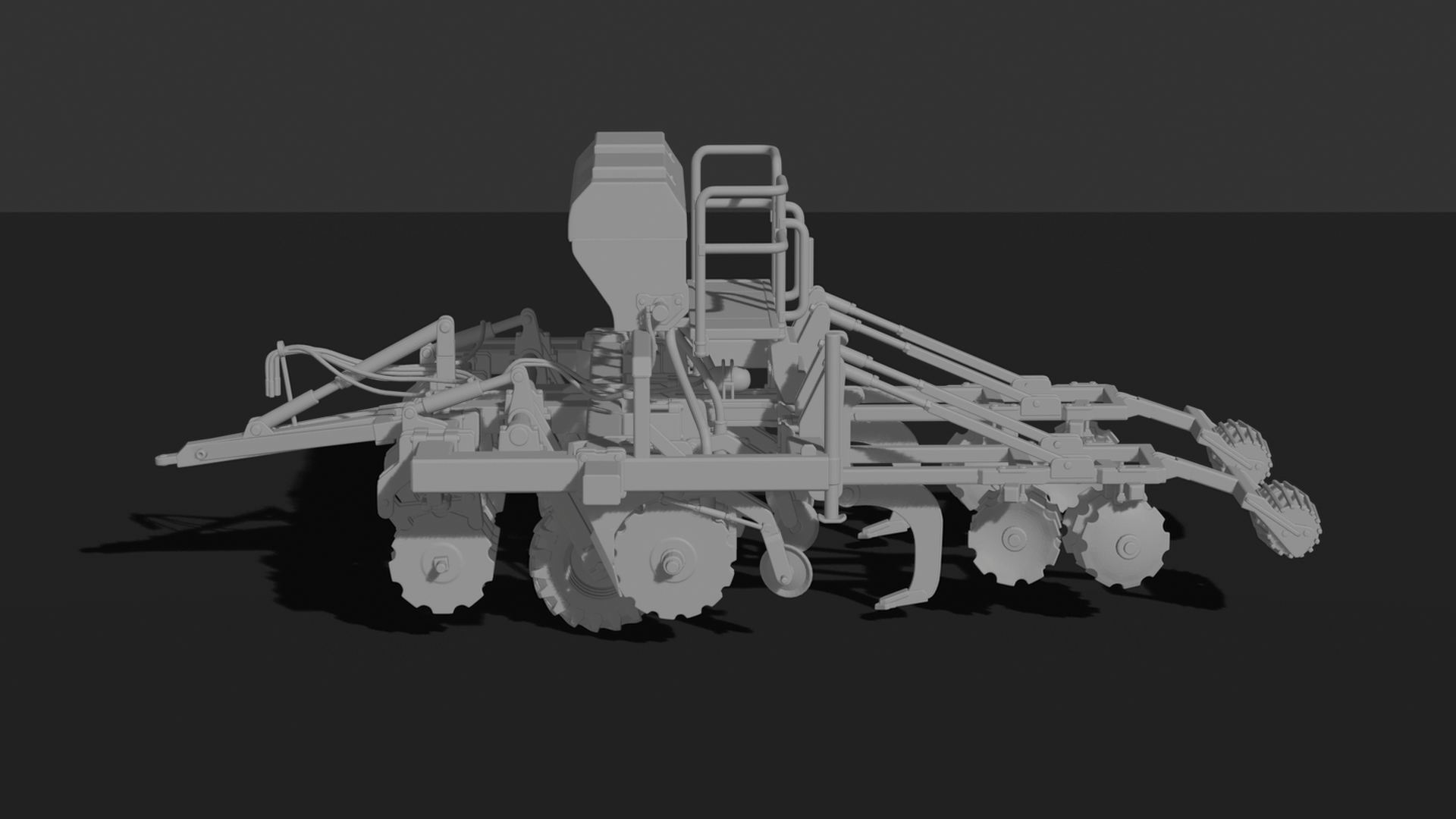 SeedMaster 3000 Strip-Till Seeder STL 3D Print Model