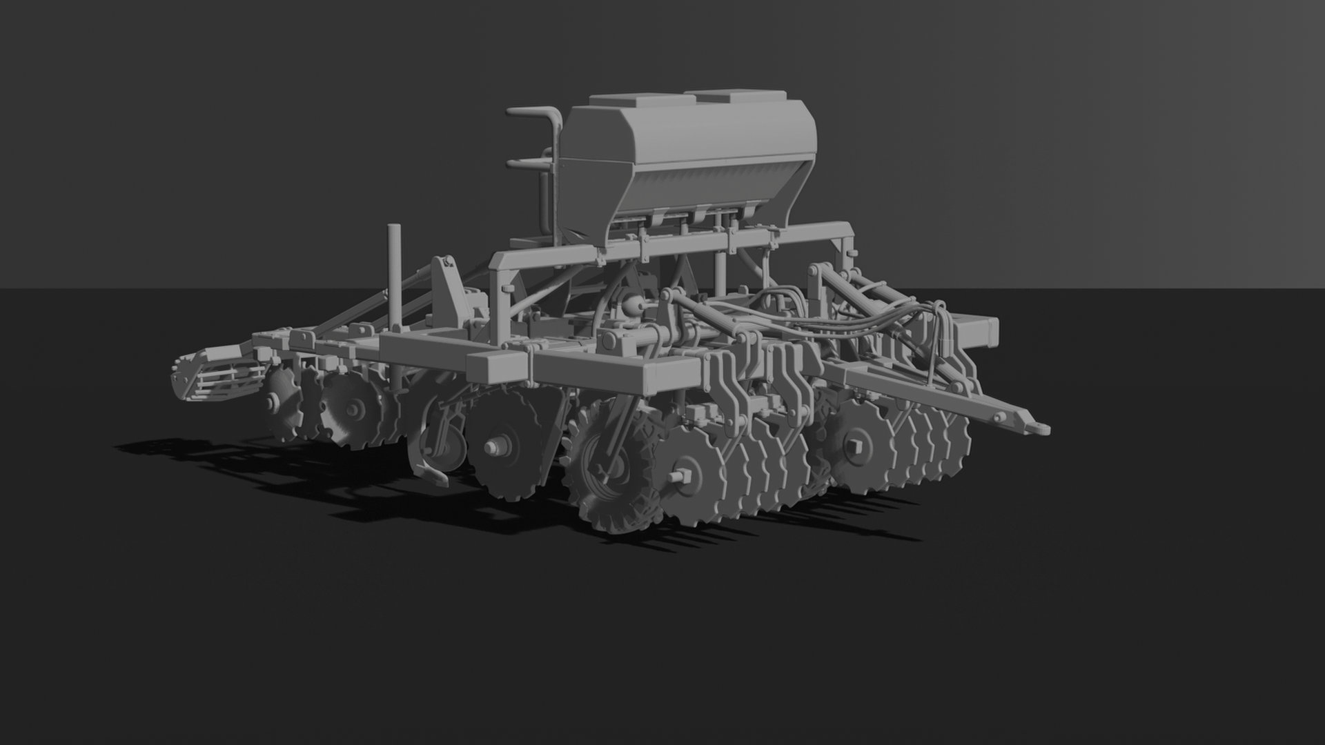 SeedMaster 3000 Strip-Till Seeder STL 3D Print Model