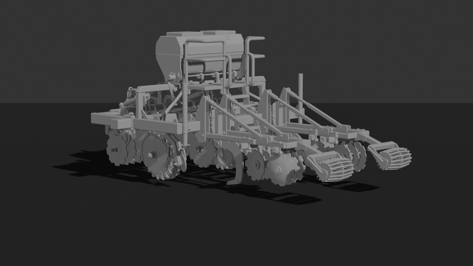 SeedMaster 3000 Strip-Till Seeder STL 3D Print Model