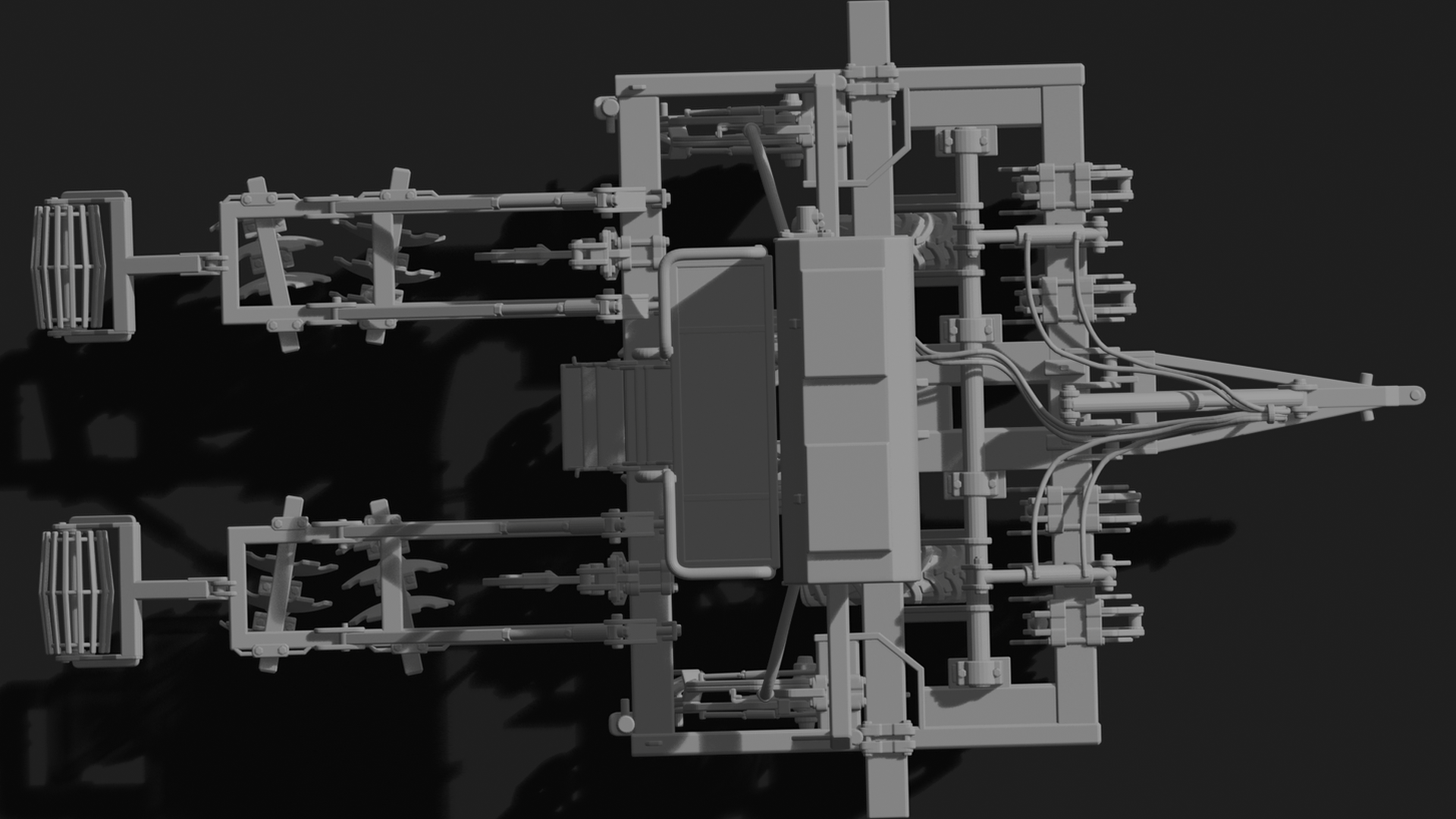 SeedMaster 3000 Strip-Till Seeder STL 3D Print Model