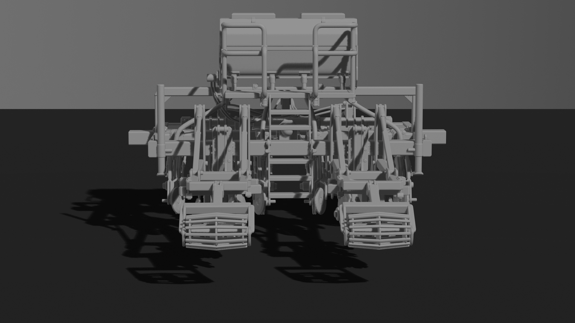 SeedMaster 3000 Strip-Till Seeder STL 3D Print Model