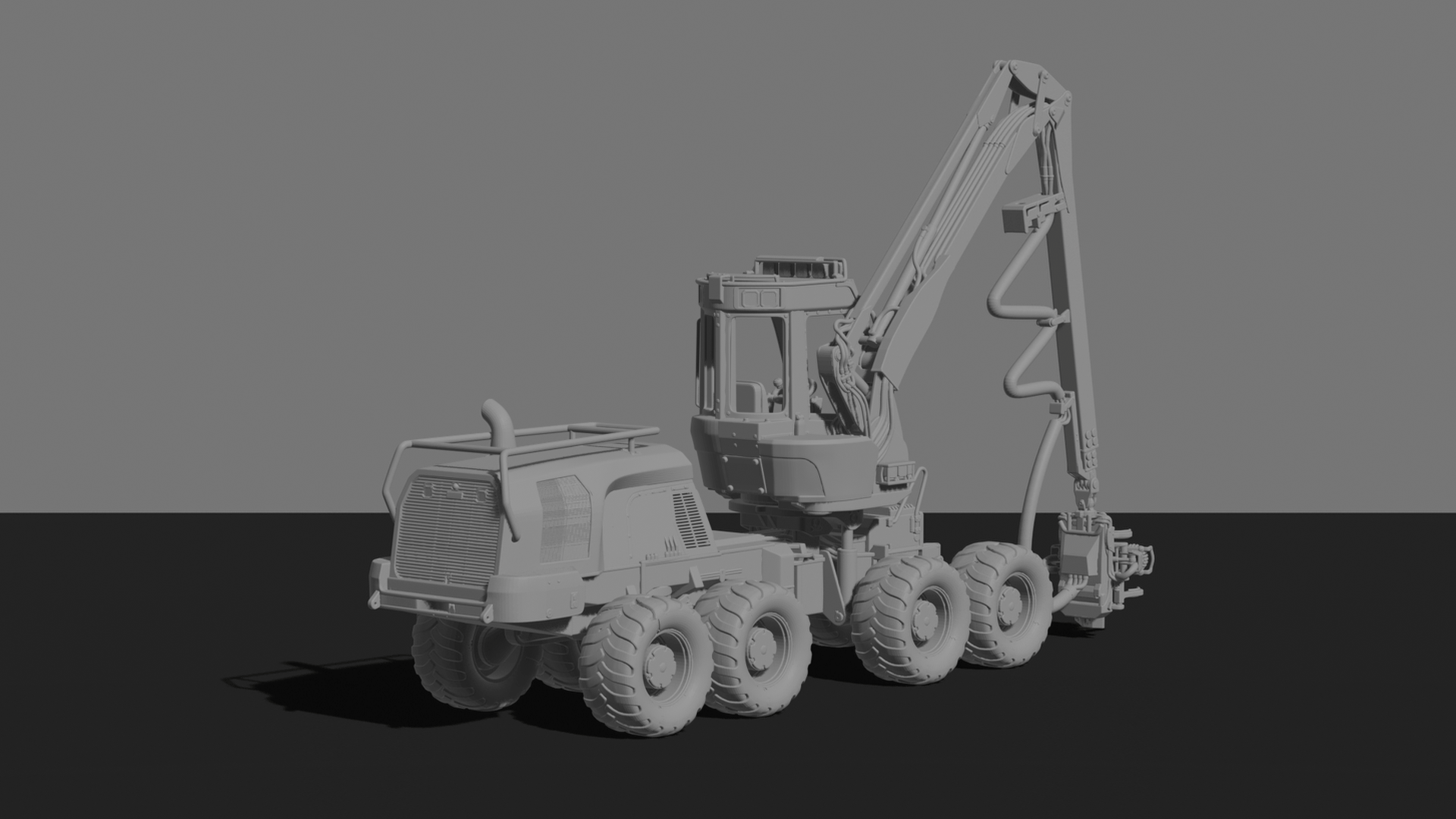 Ponsse Bear Forestry Harvester 8x8 STL 3D Print Model