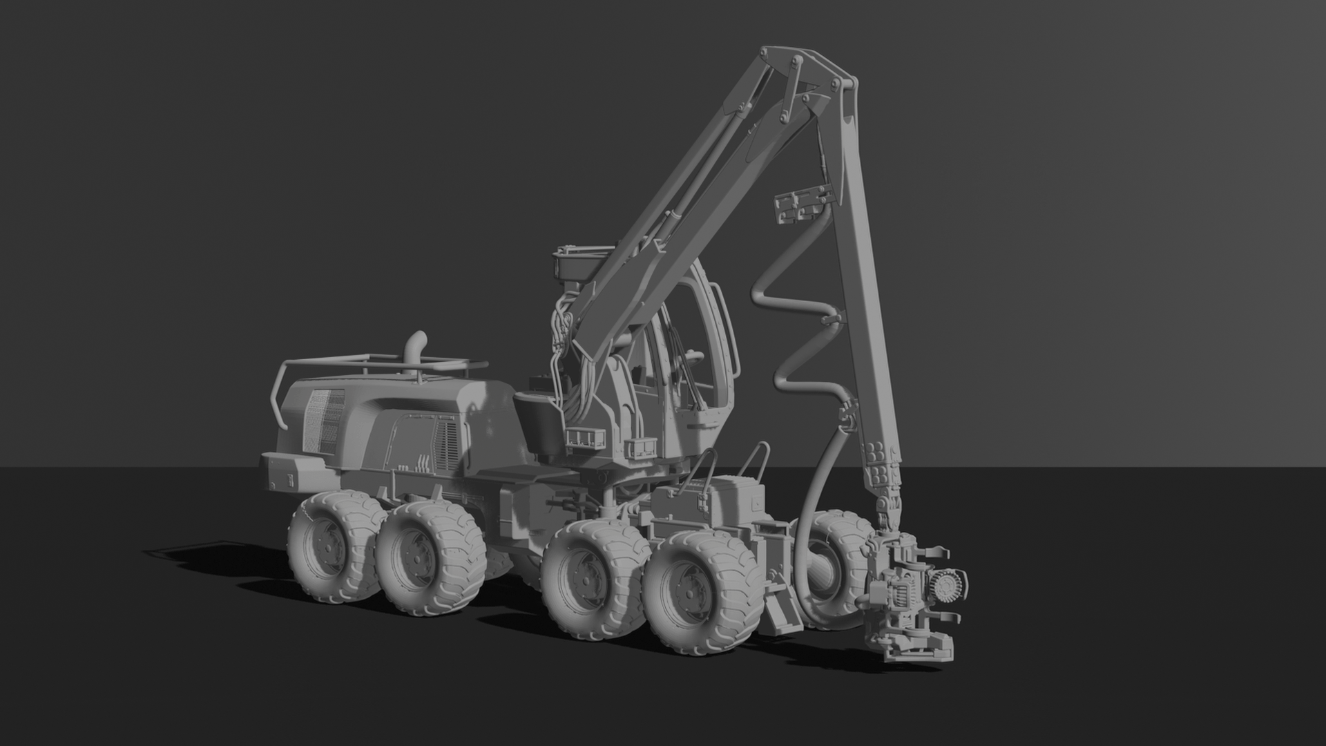 Ponsse Bear Forestry Harvester 8x8 STL 3D Print Model