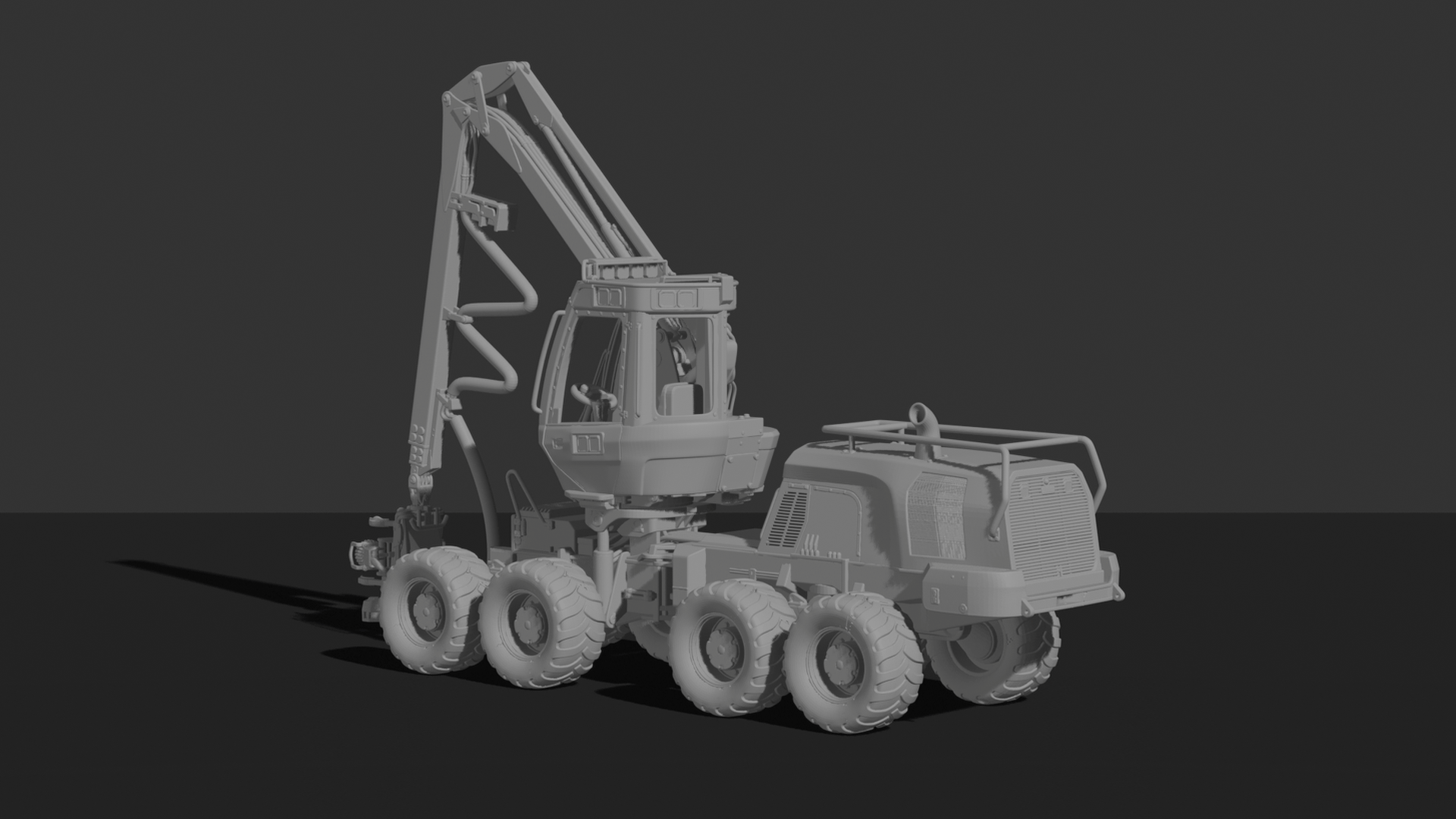 Ponsse Bear Forestry Harvester 8x8 STL 3D Print Model