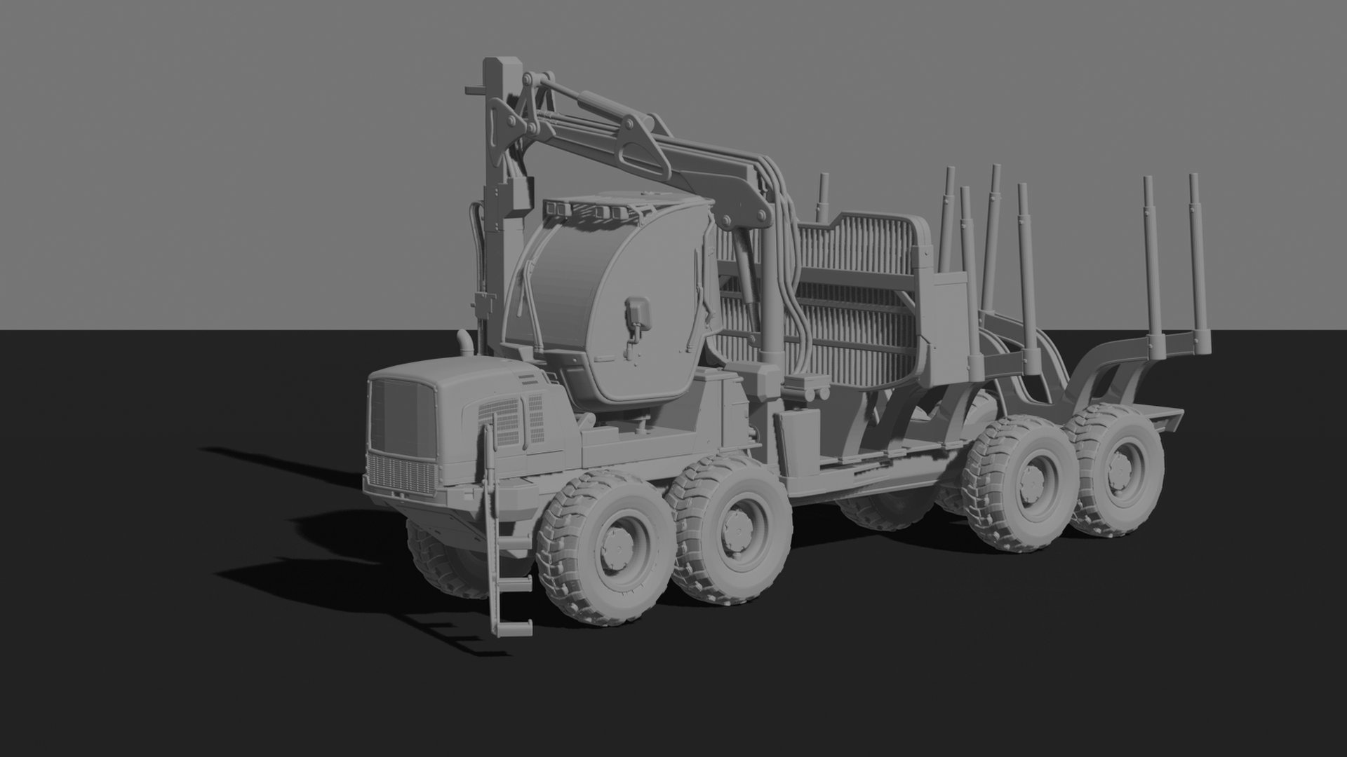 Ponsse Elephant King Forestry Forwarder STL 3D Print Model